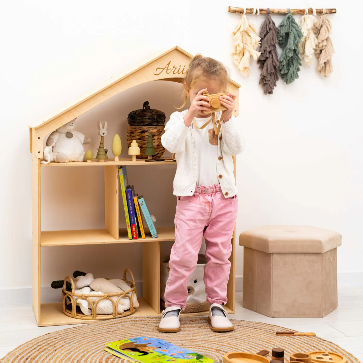 White Dollhouse Bookcase - Image 10