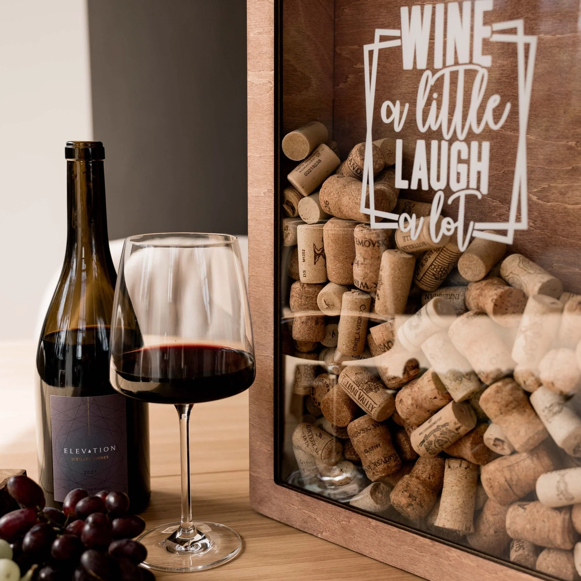 Wine Cork Box – Wine a Little, Laugh a Lot - Image 3
