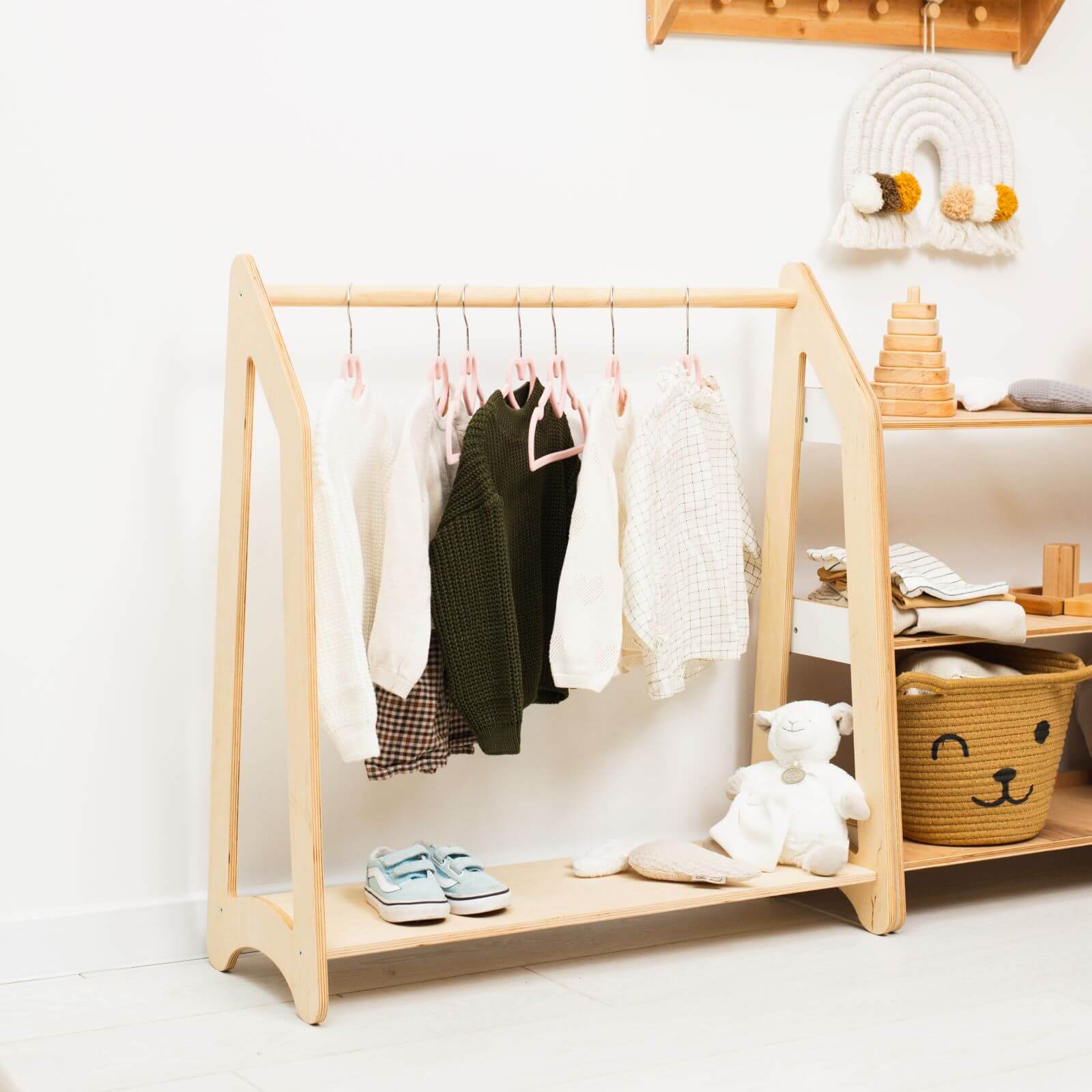 Wooden Clothing Rack - Image 5