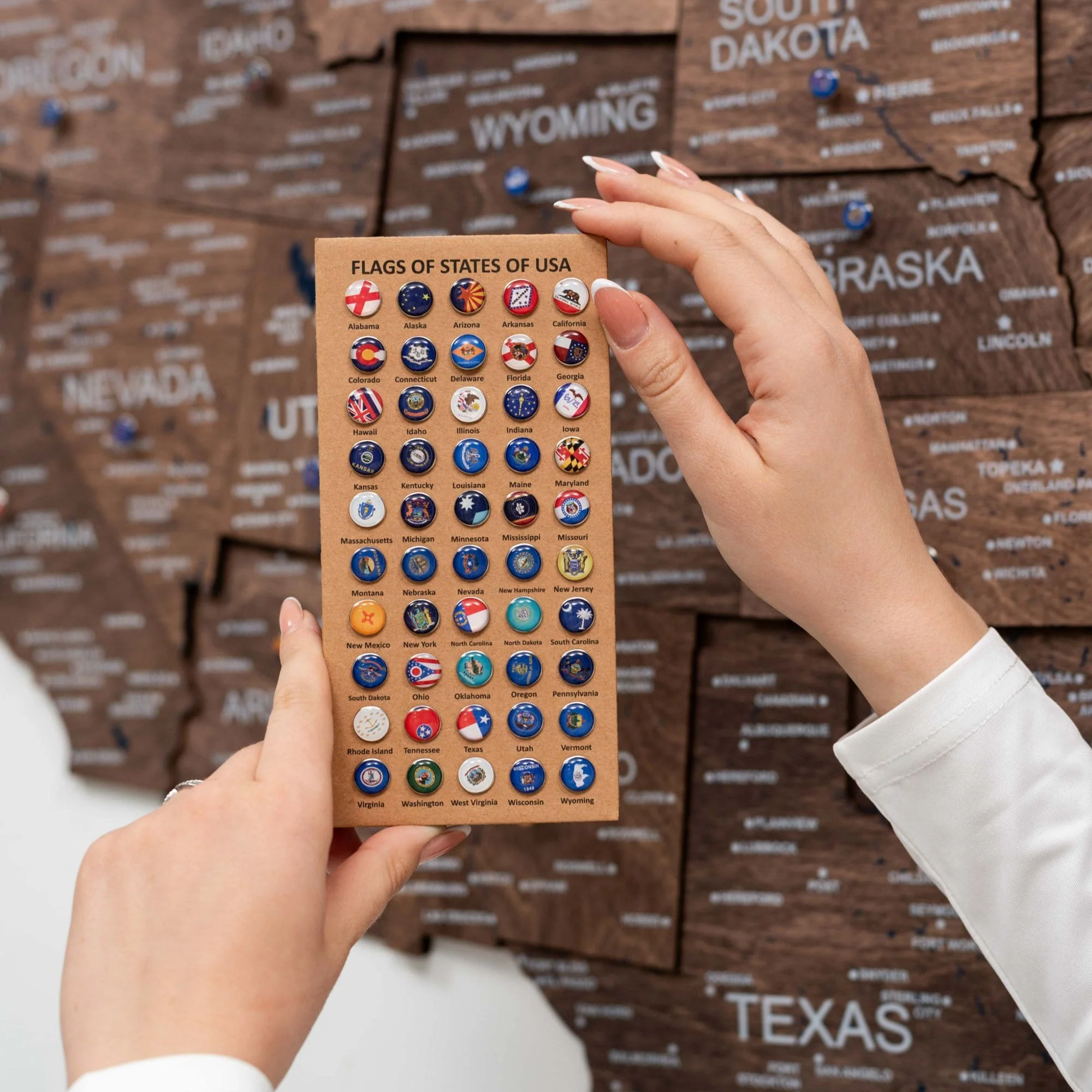 Wooden 3d Map of USA - Dark Walnut - Image 13