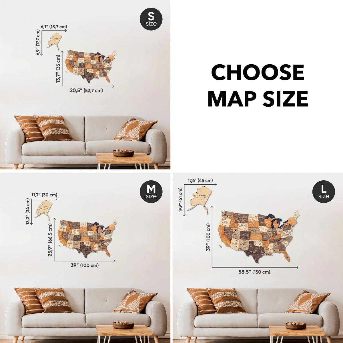 Wooden 3d Map of USA - Multicolor - Image 11