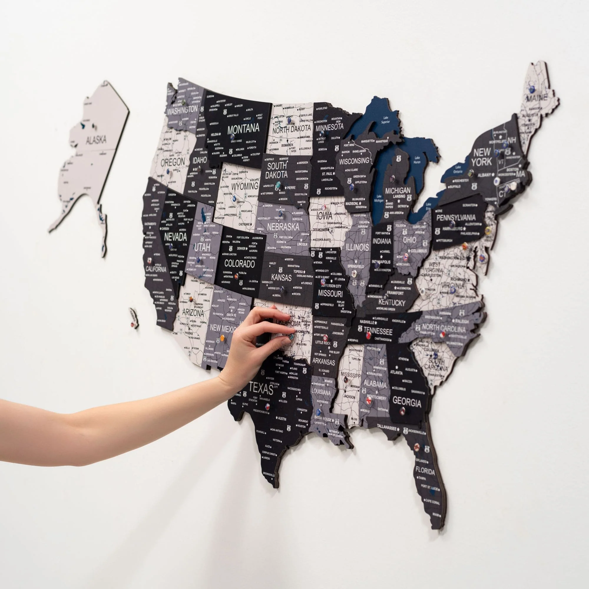 Wooden 3d Map of USA - Nordik - Image 5