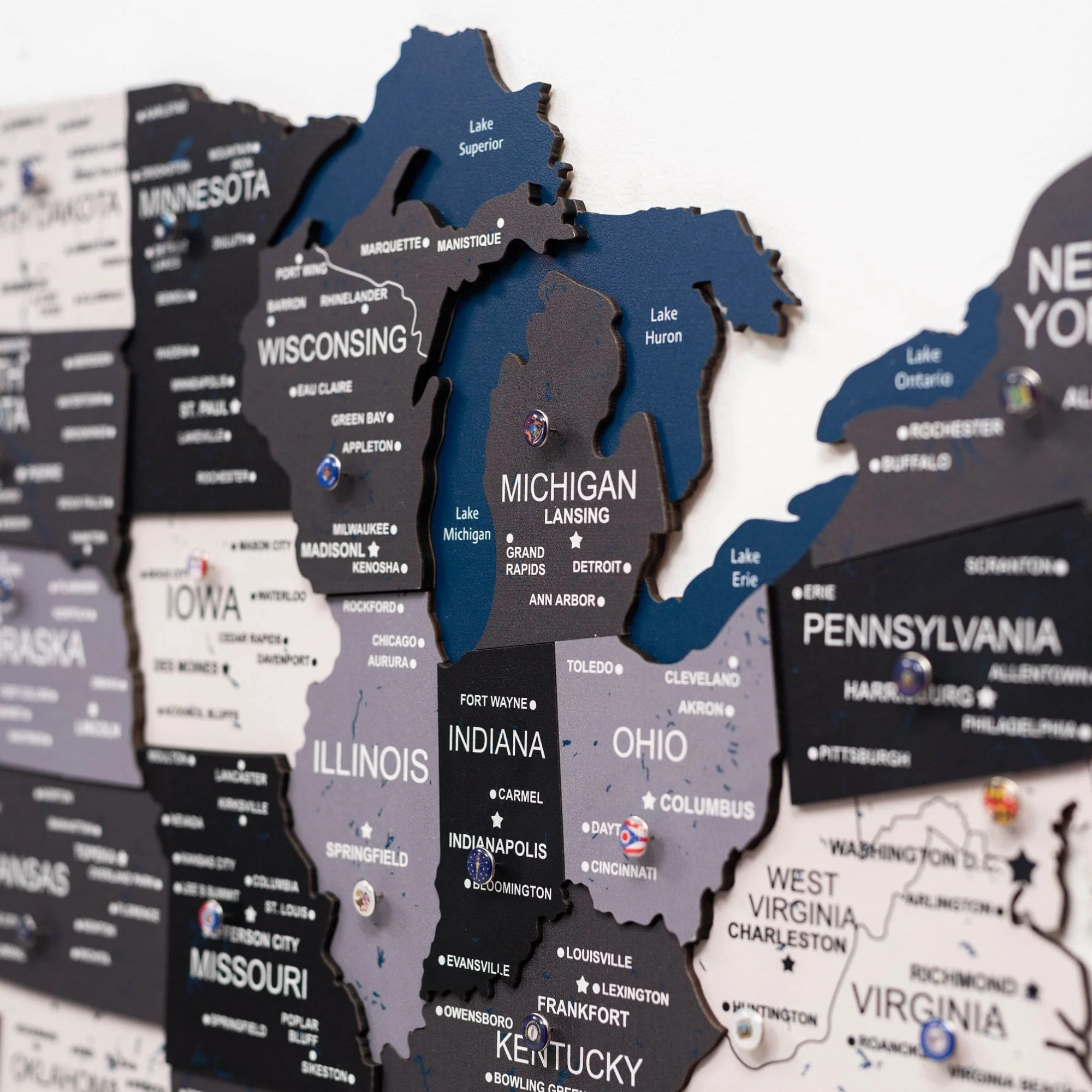 Wooden 3d Map of USA - Nordik - Image 7
