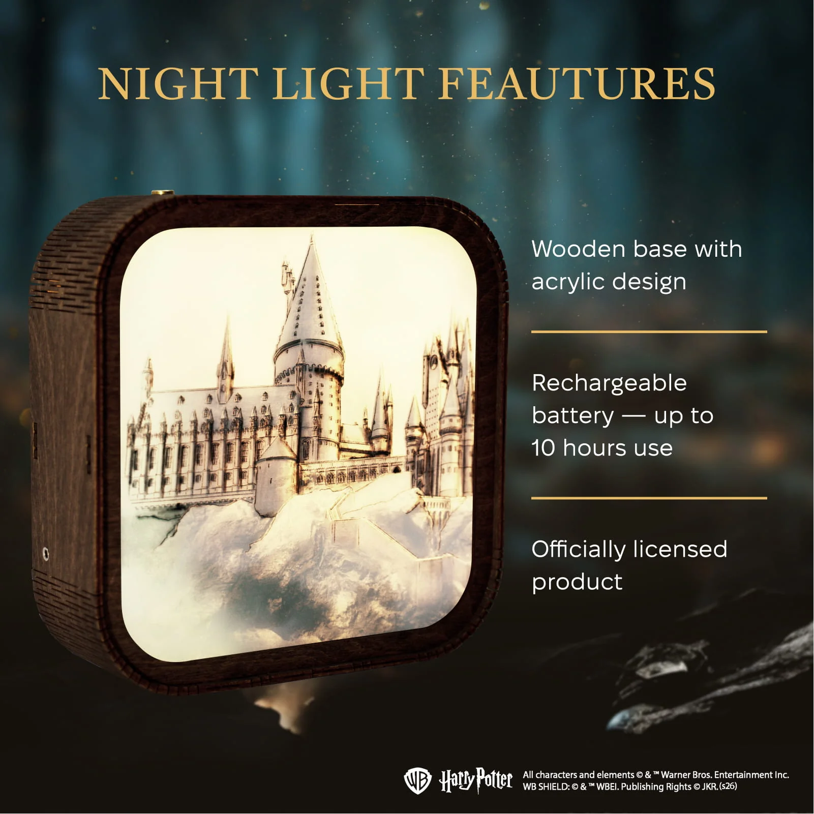 Wooden Acrylic Harry Potter Night Light - Hogwarts Castle - Image 13