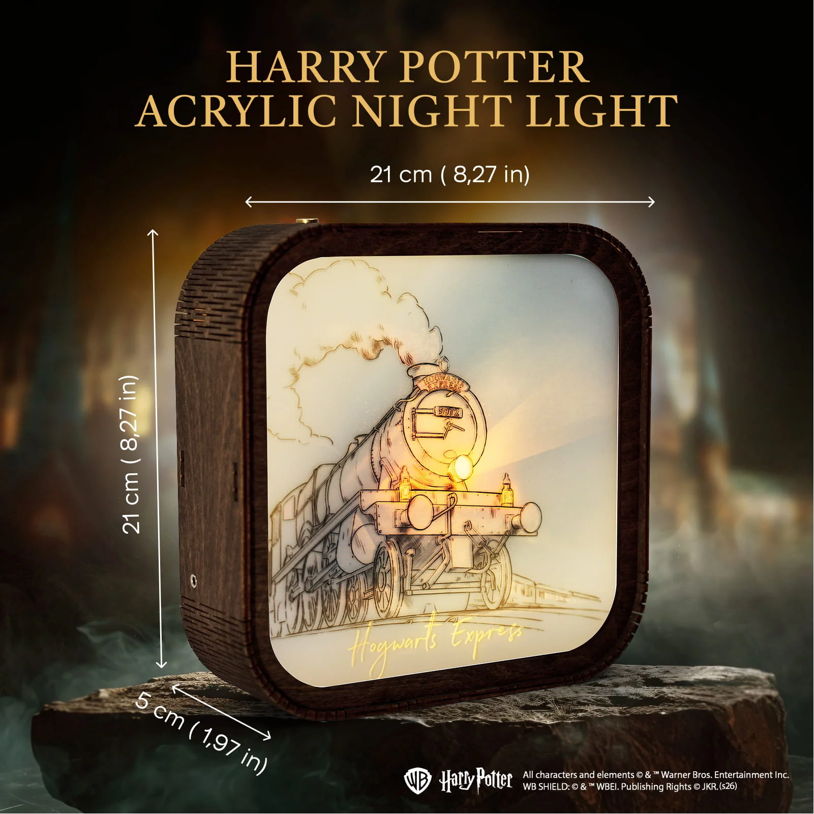 Wooden Acrylic Harry Potter Night Light - Hogwarts Express - Image 14