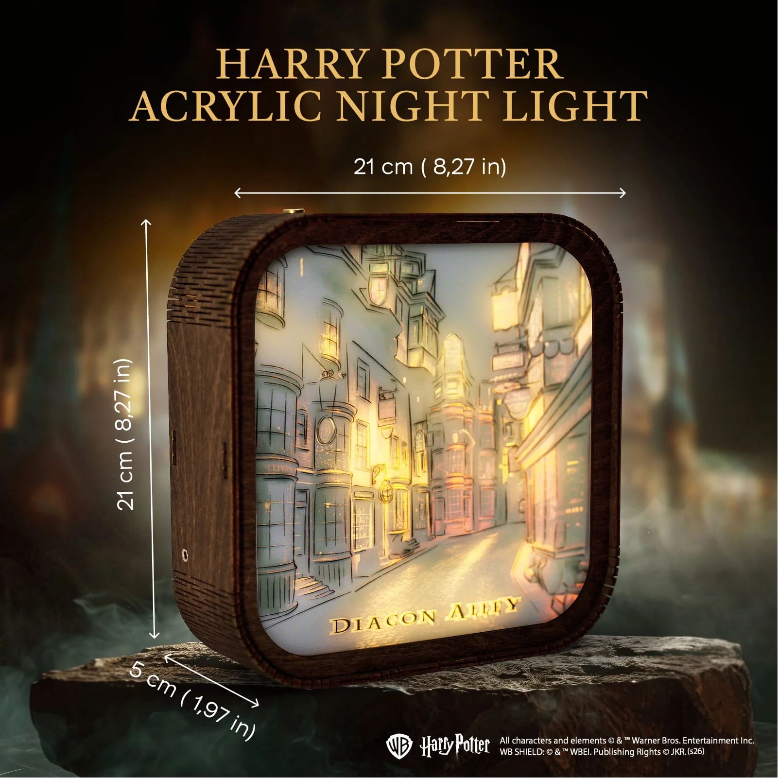 Wooden Acrylic Harry Potter Night Light - Night in Diagon Alley - Image 12