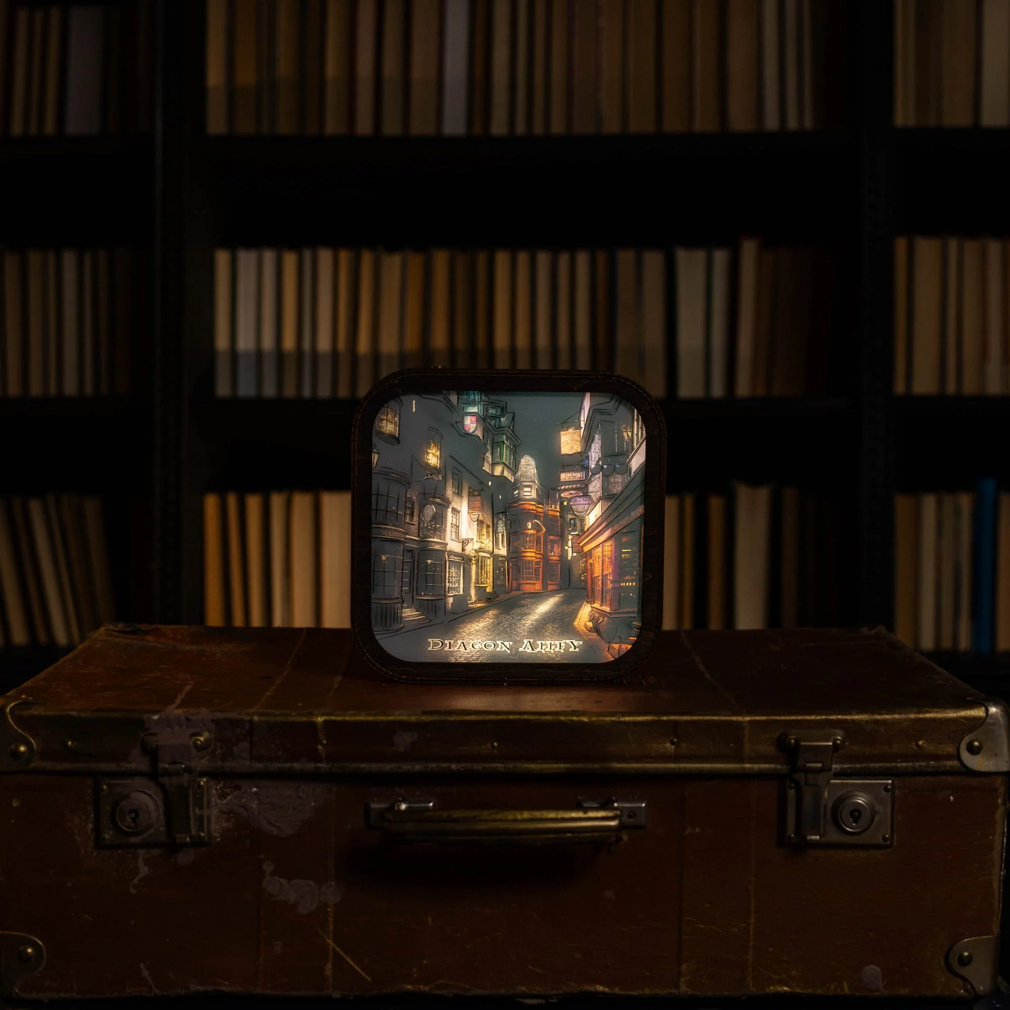 Wooden Acrylic Harry Potter Night Light - Night in Diagon Alley - Image 4
