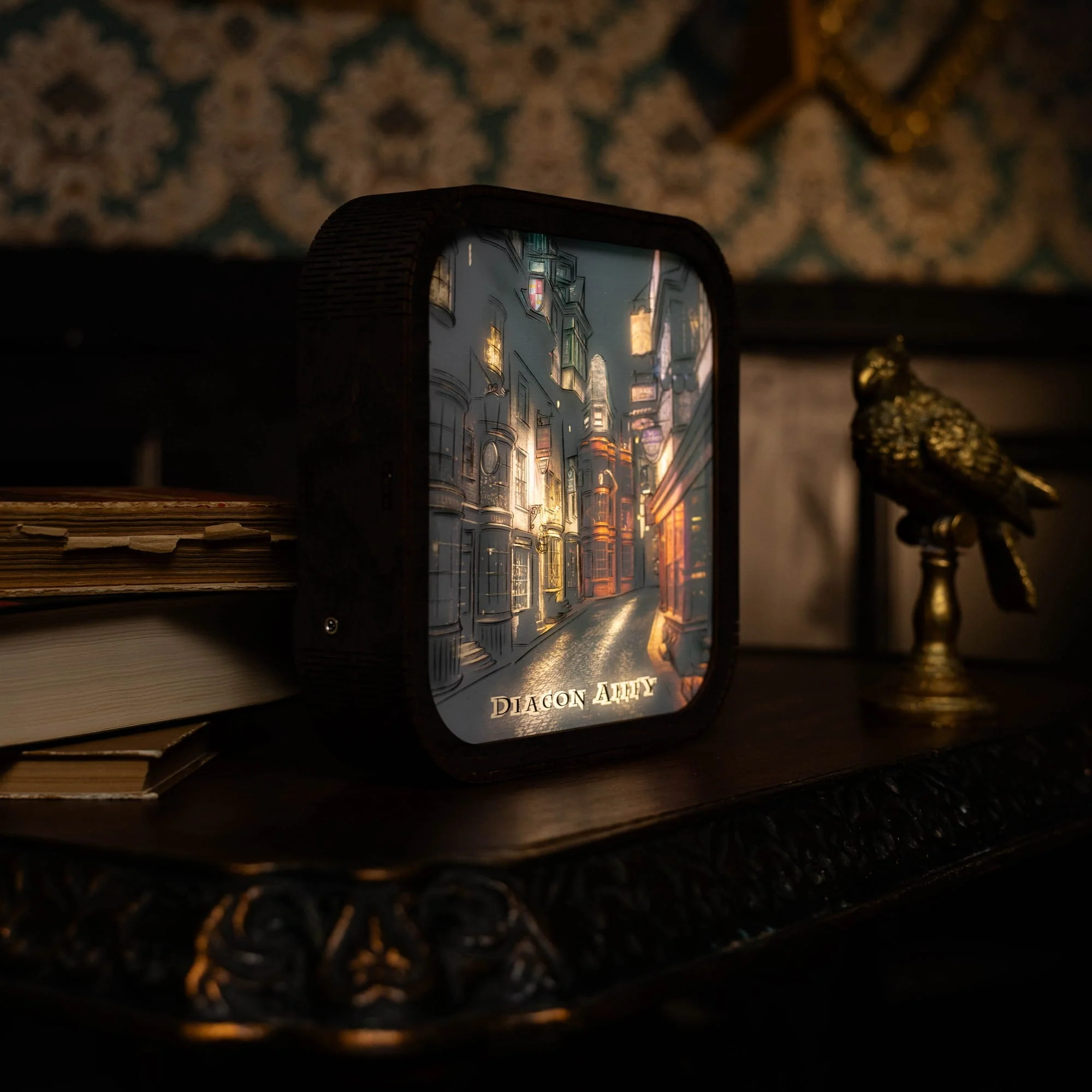Wooden Acrylic Harry Potter Night Light - Night in Diagon Alley - Image 5