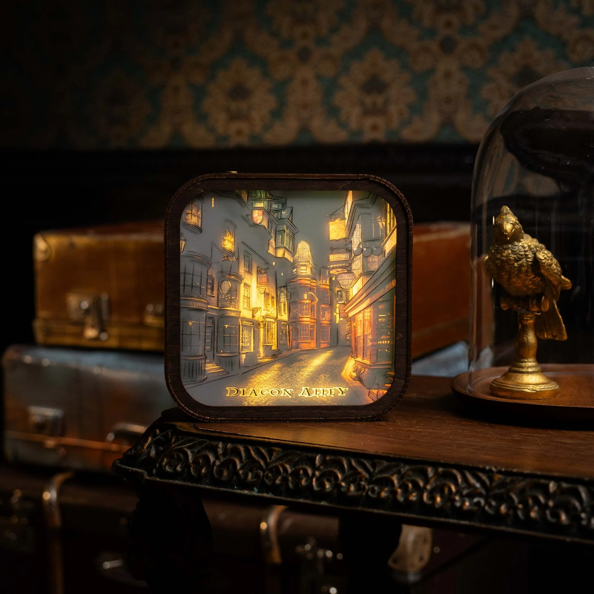 Wooden Acrylic Harry Potter Night Light - Night in Diagon Alley - Image 6