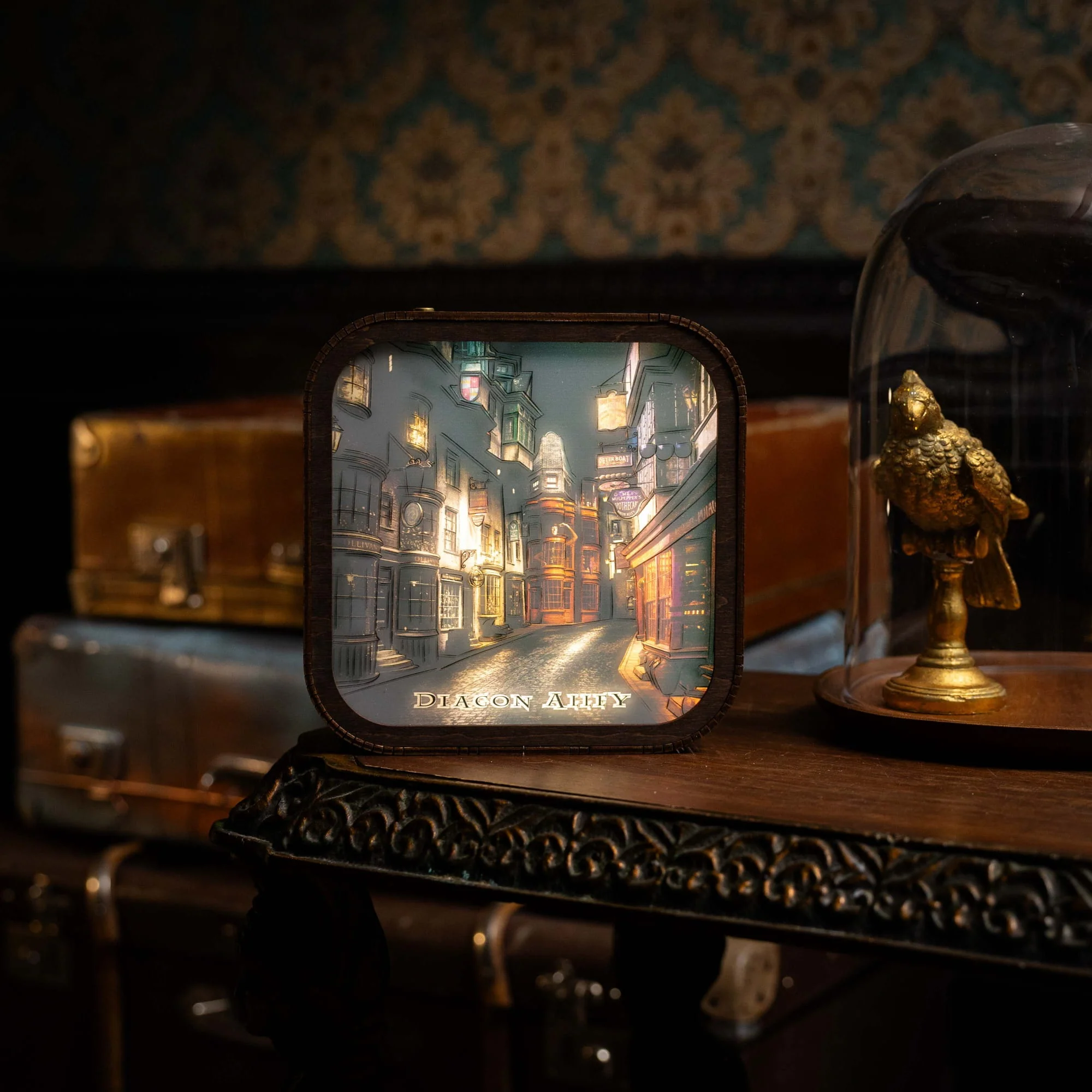 Wooden Acrylic Harry Potter Night Light - Night in Diagon Alley - Image 7