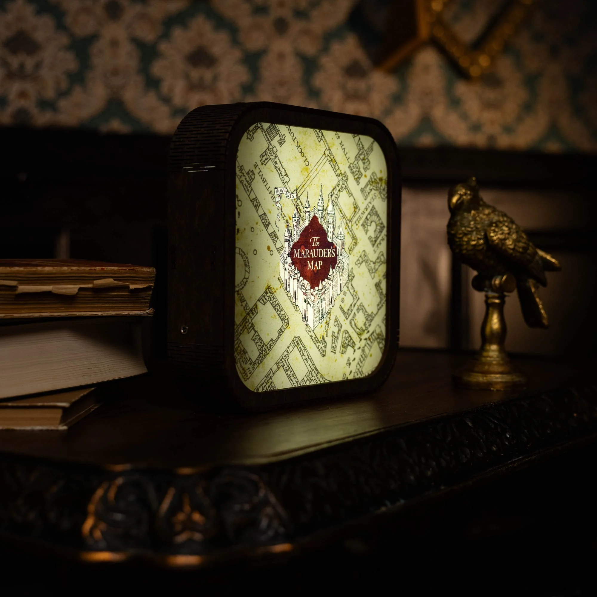 Wooden Acrylic Harry Potter Night Light - The Marauder’s Map - Image 3
