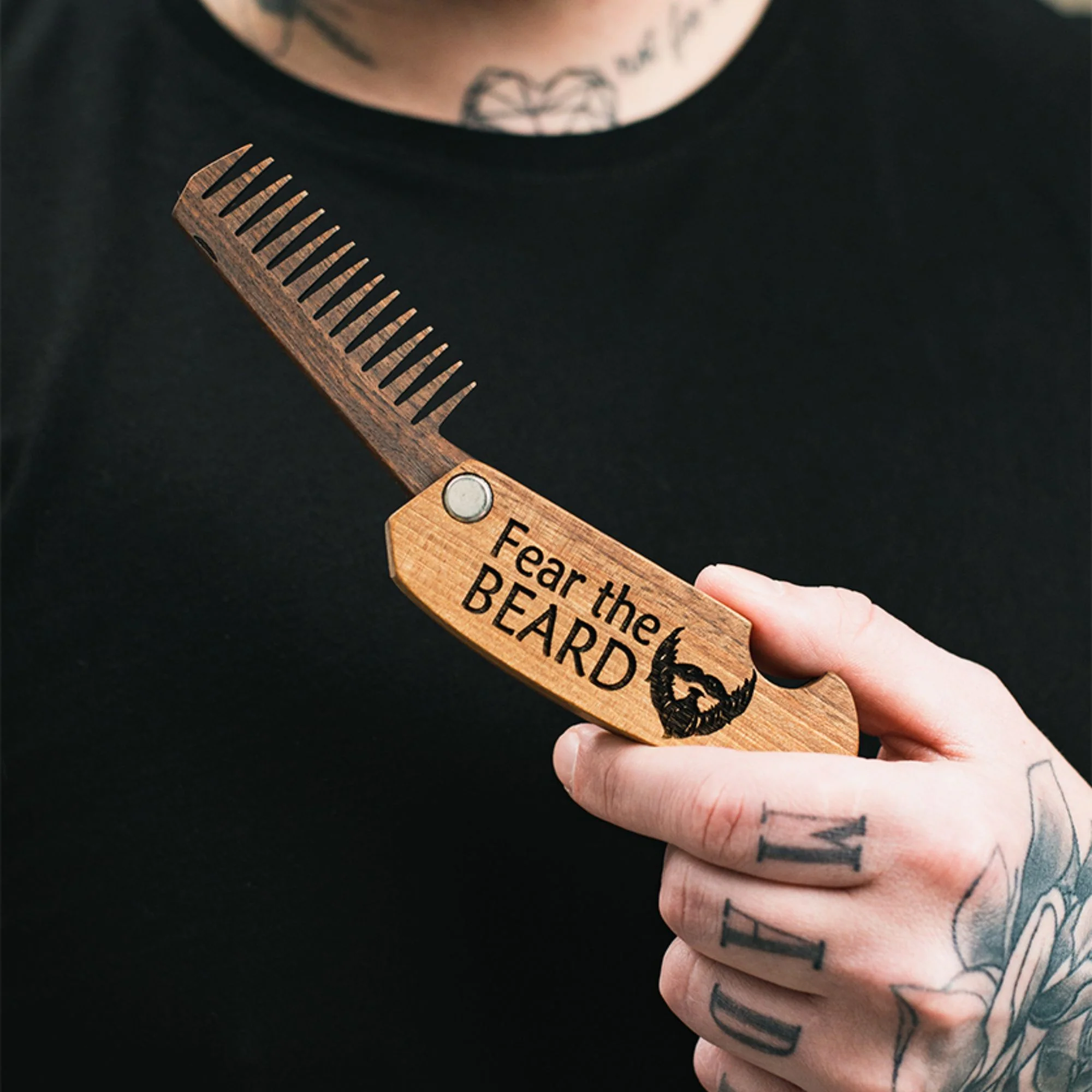 Wooden Beard Comb – Fear the Beard - Image 8