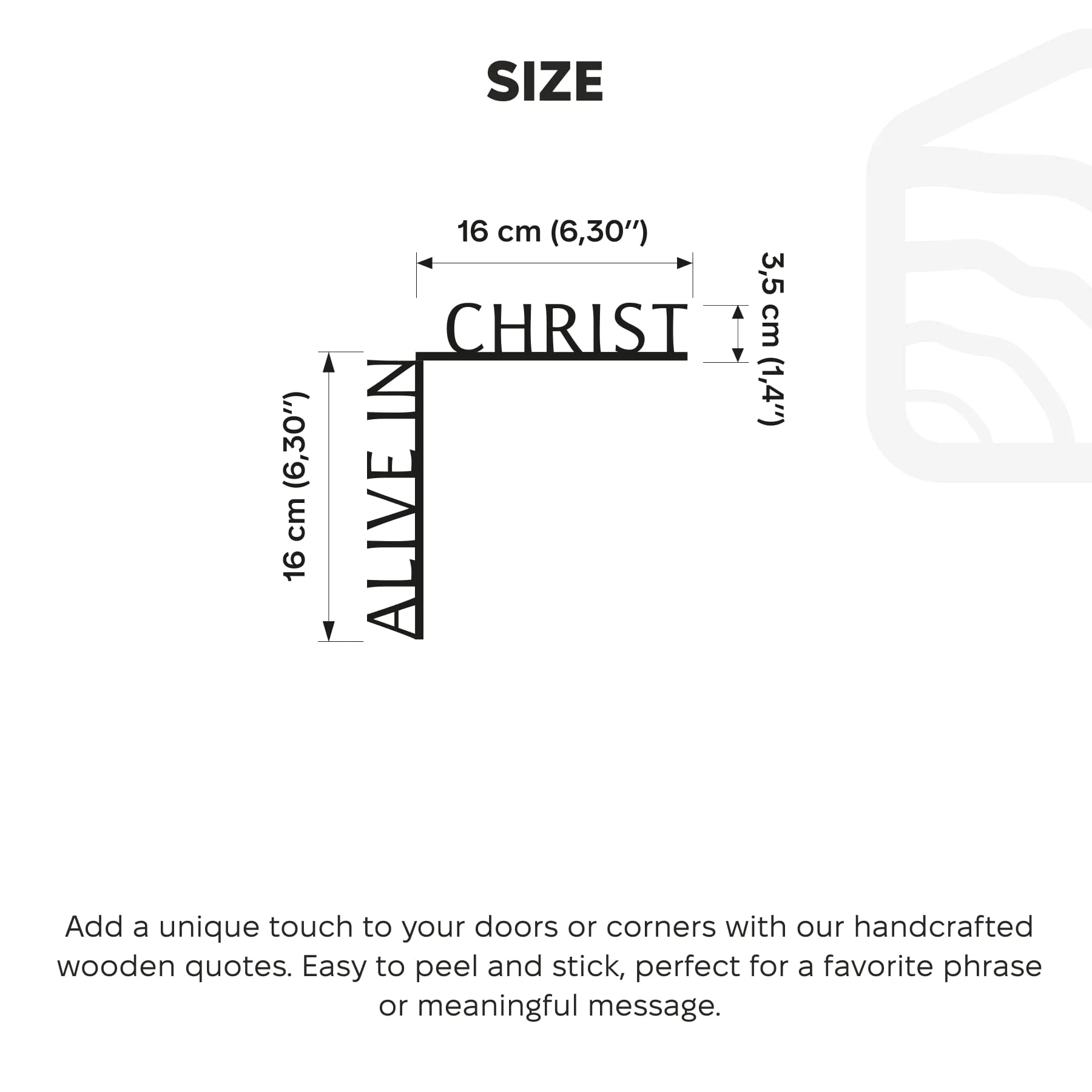 Wooden Corner Quote – Alive in Christ - Image 10