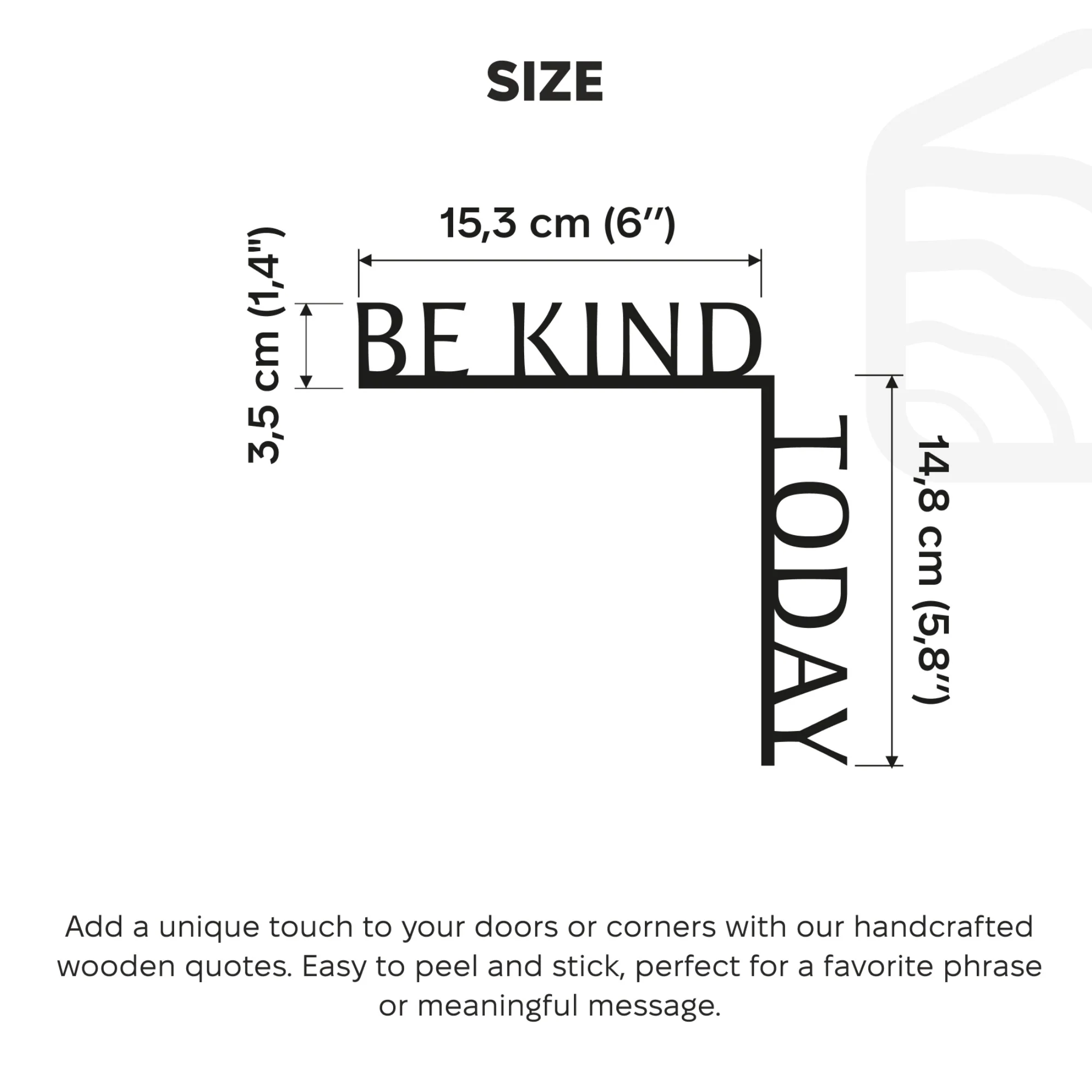 Wooden Corner Quote – Be Kind Today - Image 8