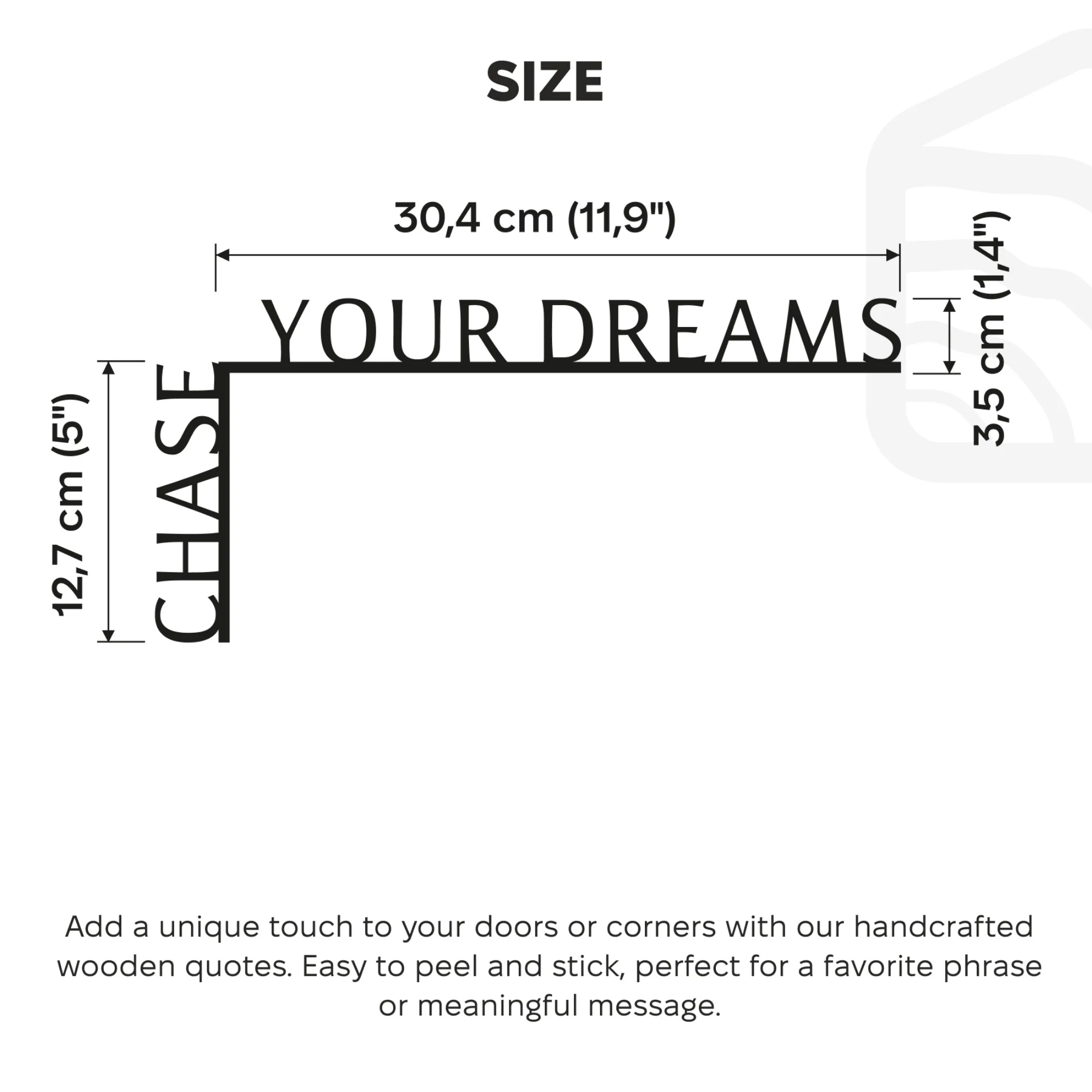 Wooden Corner Quote – Chase Your Dreams - Image 8