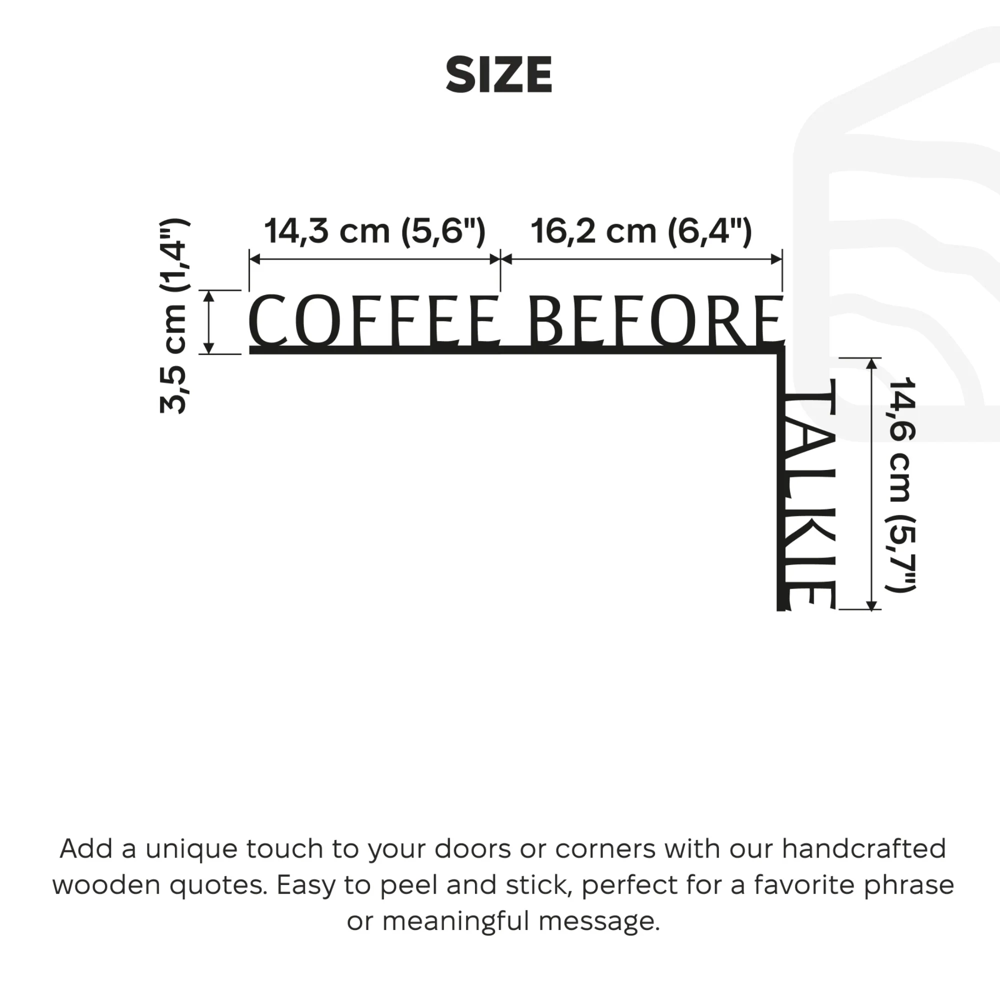 Wooden Corner Quote – Coffee Before Talkie - Image 8