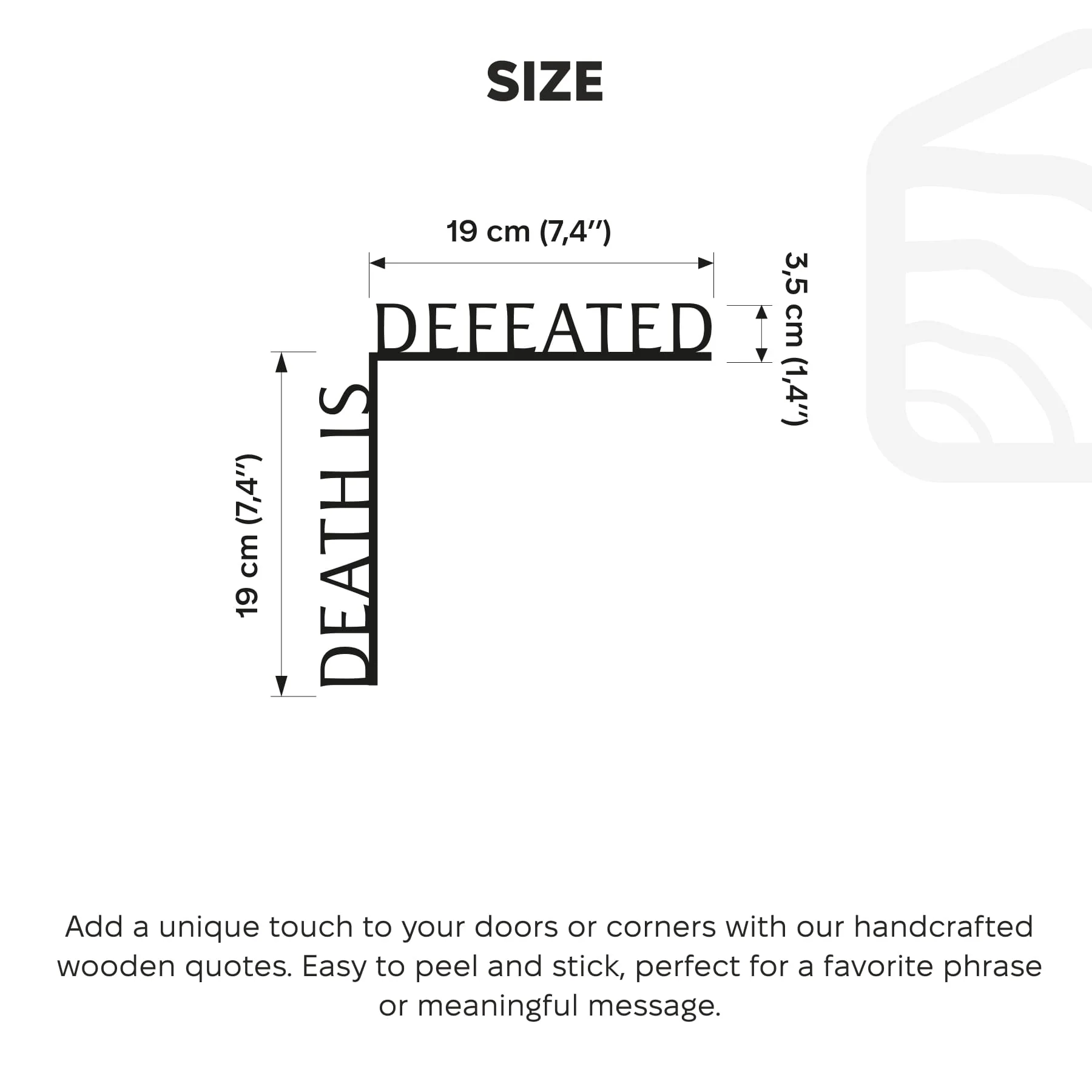 Wooden Corner Quote – Death Is Defeated - Image 10