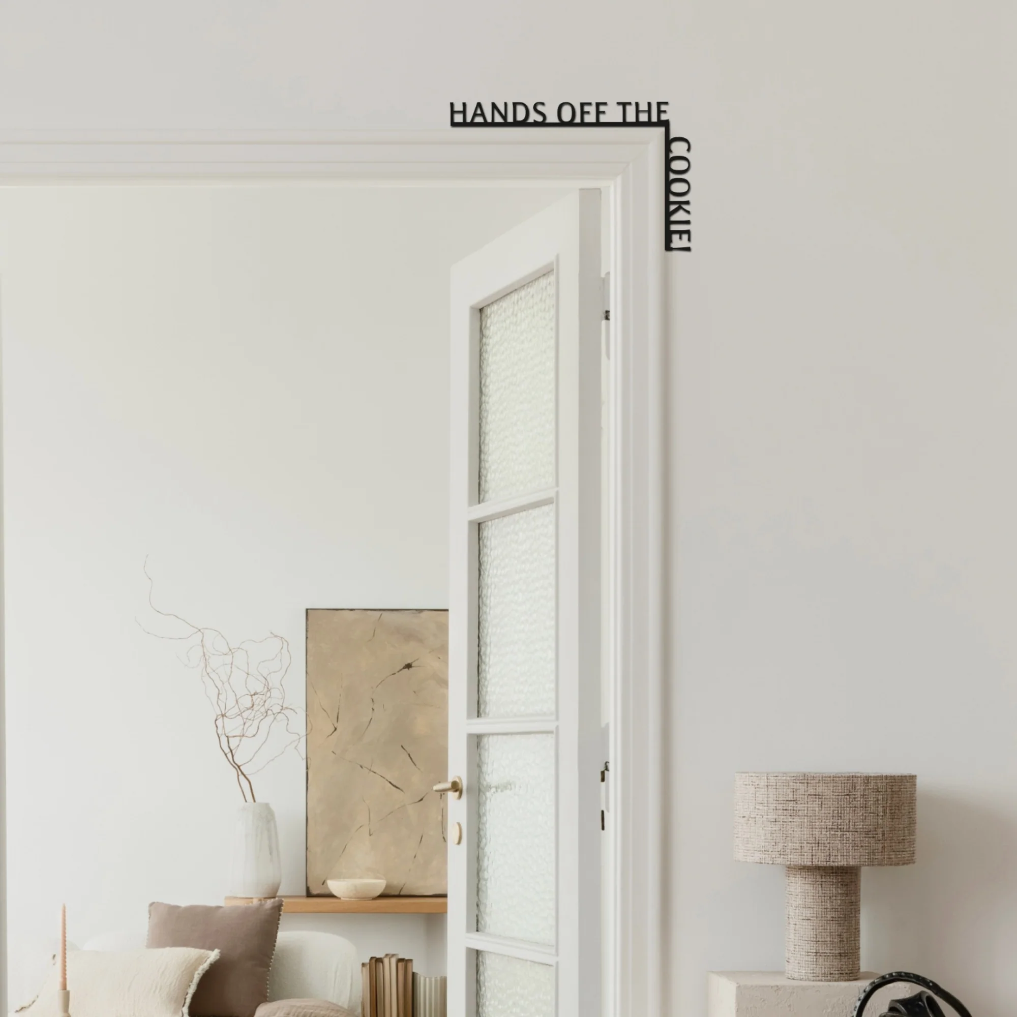 Wooden Corner Quote – Hands Off the Cookie! - Image 3