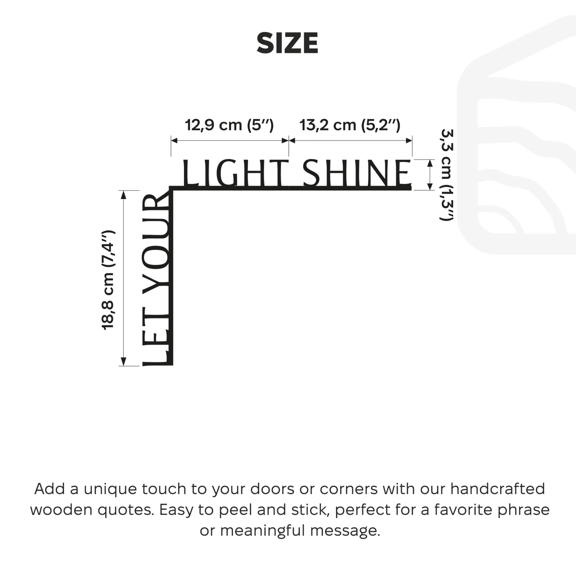 Wooden Corner Quote – Let Your Light Shine - Image 8