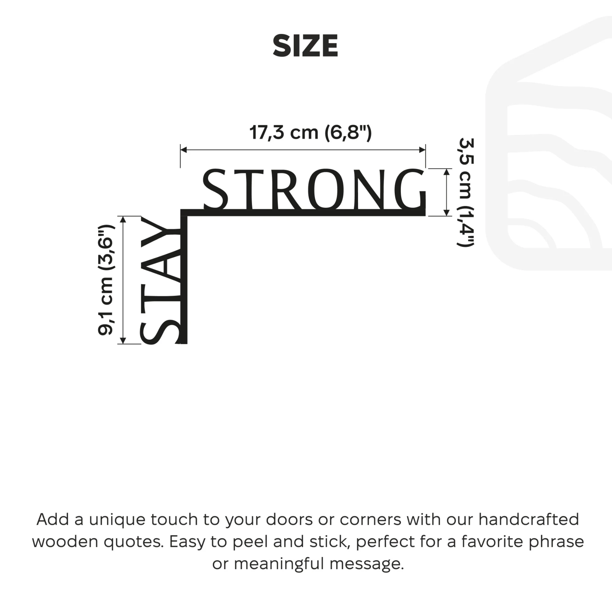 Wooden Corner Quote – Stay Strong - Image 8