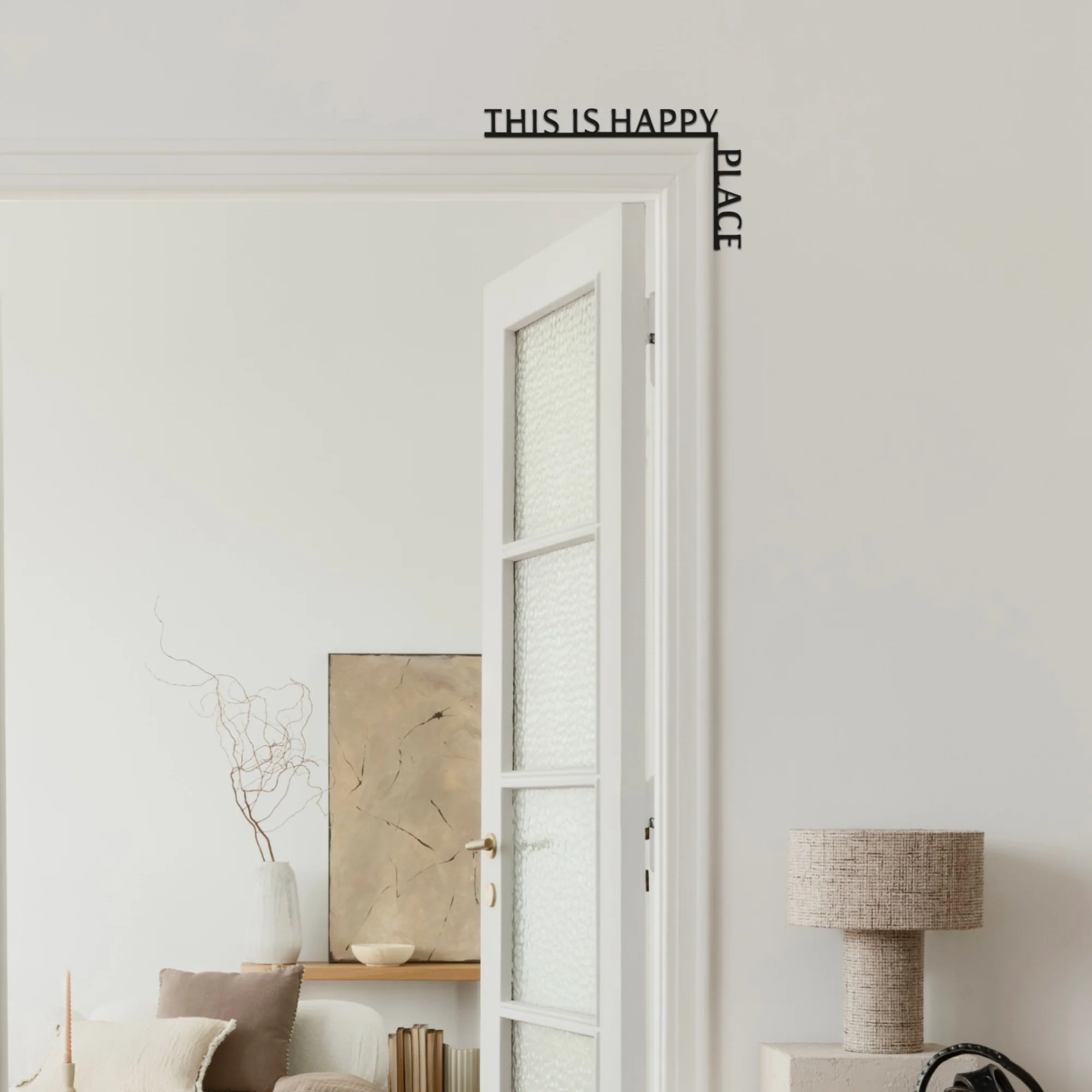 Wooden Corner Quote – This is Happy Place - Image 3