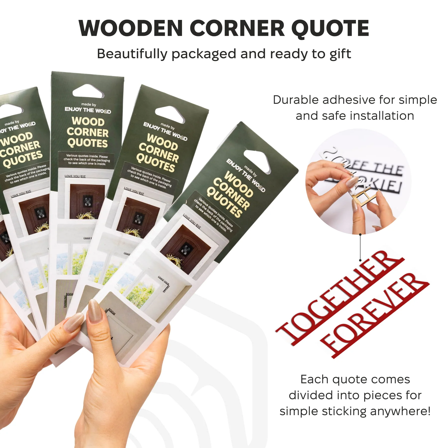 Wooden Corner Quote – Be my Valentine - Image 4