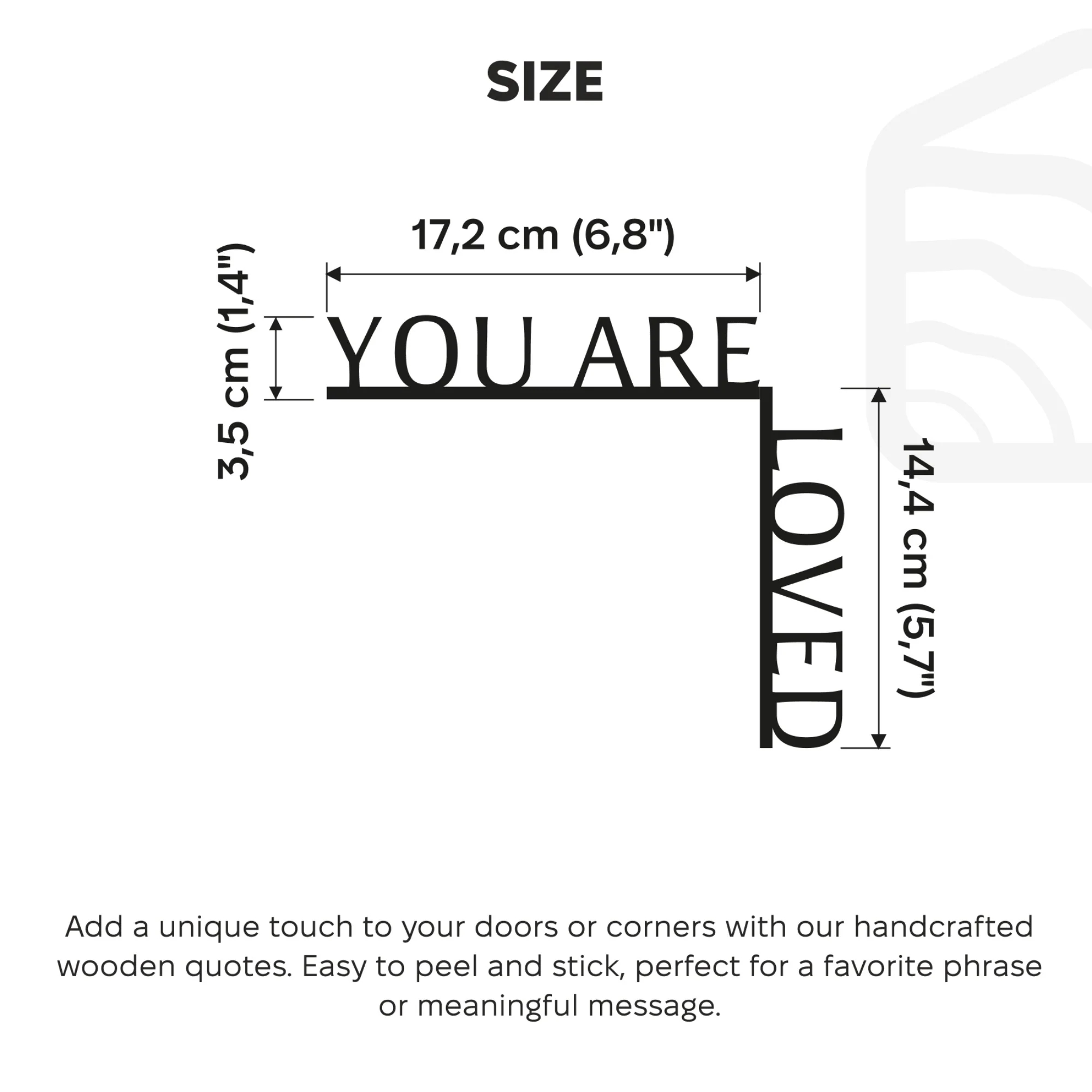 Wooden Corner Quote – You Are Loved - Image 8