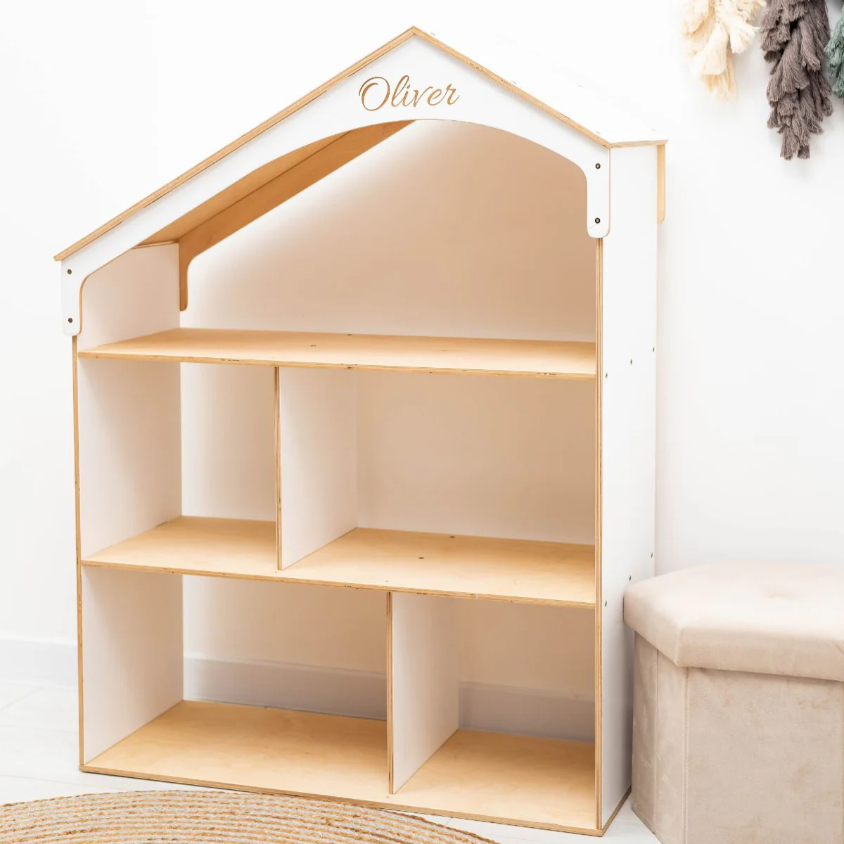 Wooden Dollhouse Bookshelf - Image 6