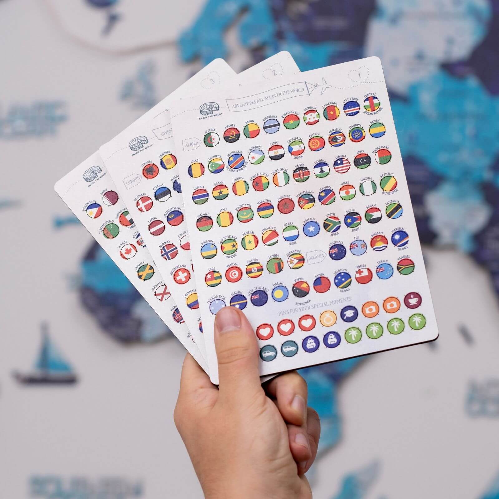 Wooden Flag Sticky Pins - Image 7