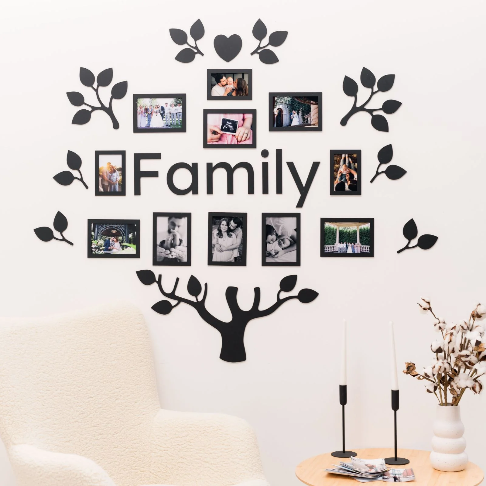 Wooden Led Family Tree - Black Ember - Image 3