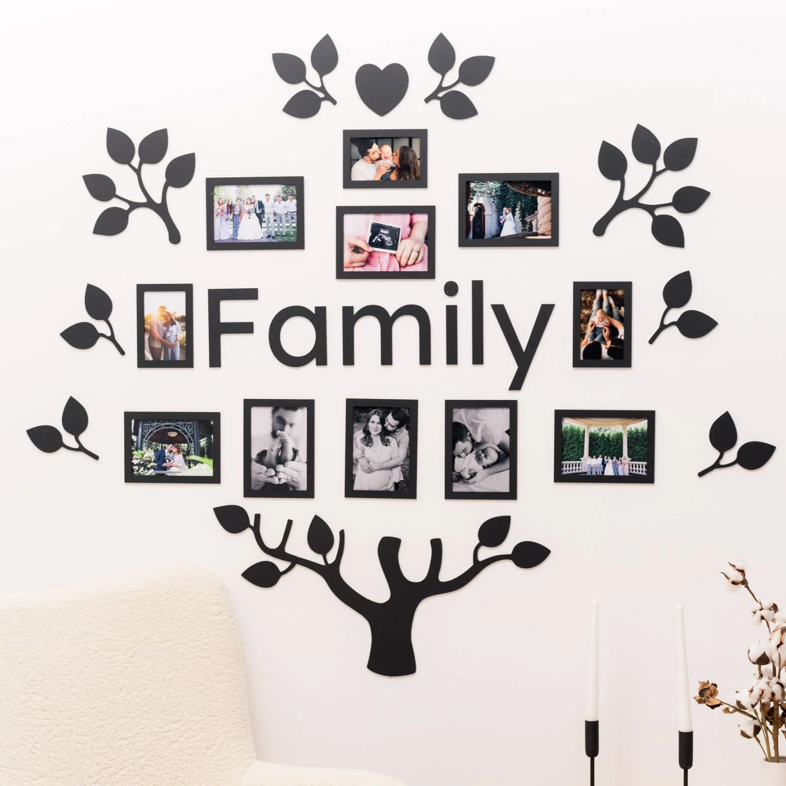 Wooden Led Family Tree - Black Ember - Image 4