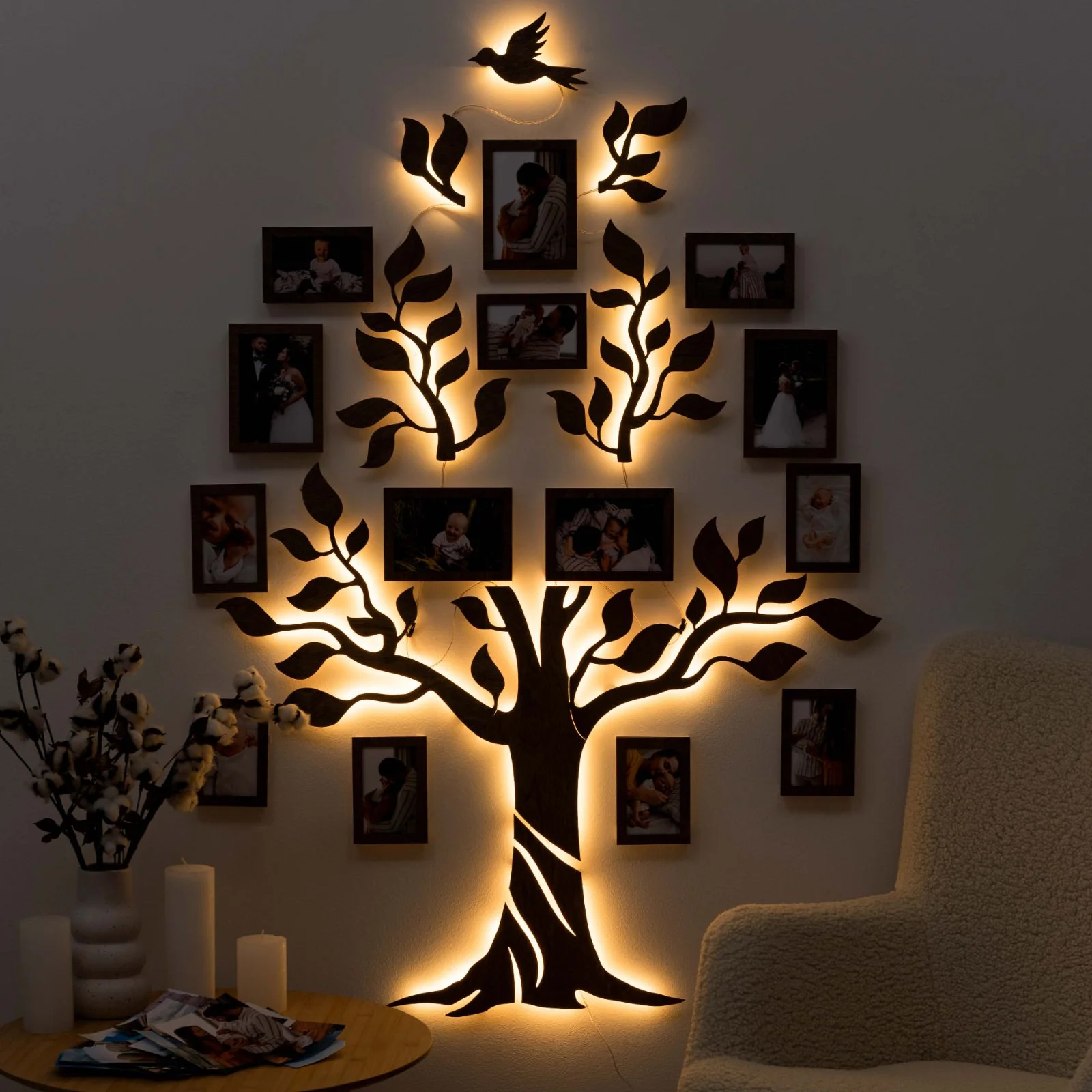 Wooden Led Family Tree - Nova - Image 13
