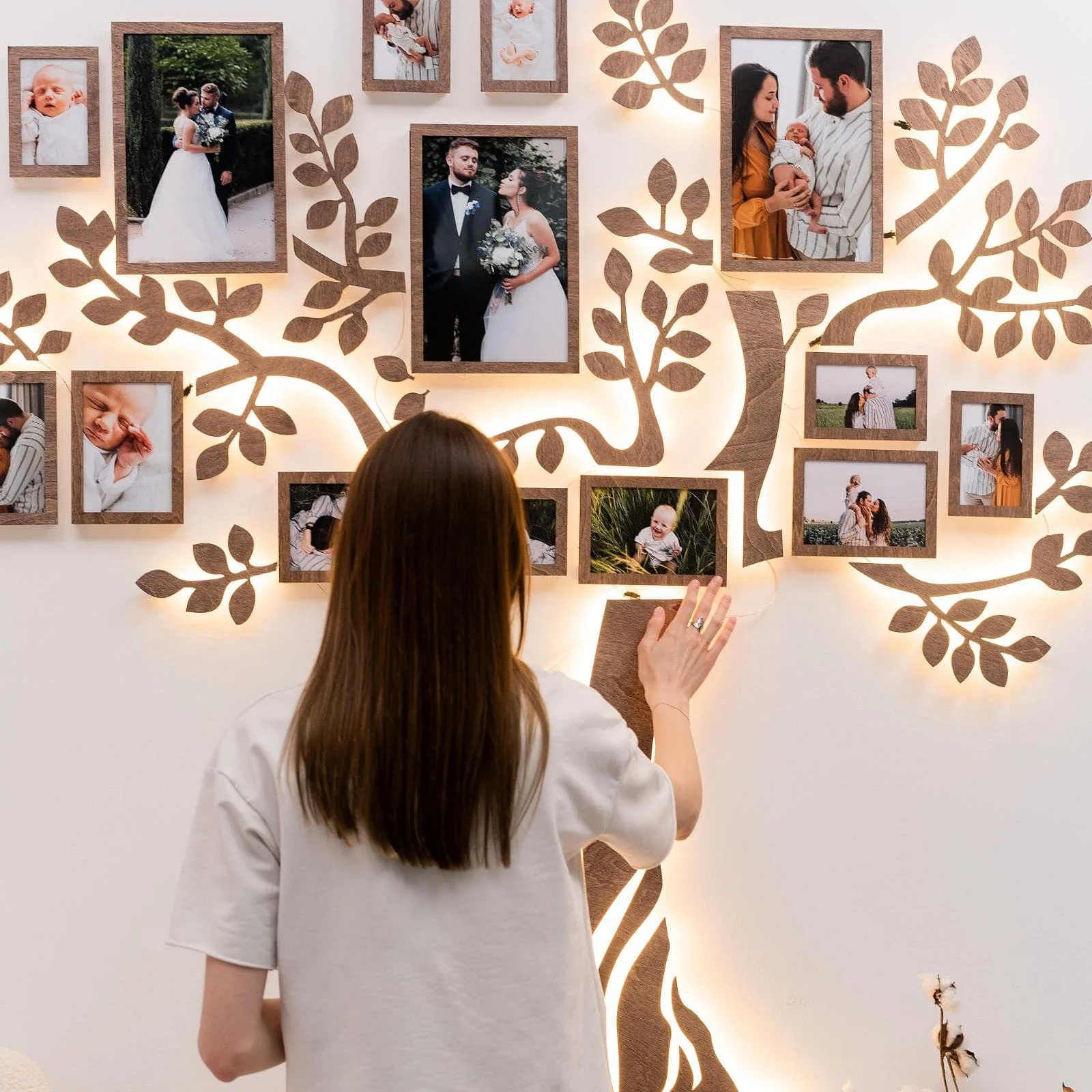 Wooden Led Family Tree - Starlight - Image 11