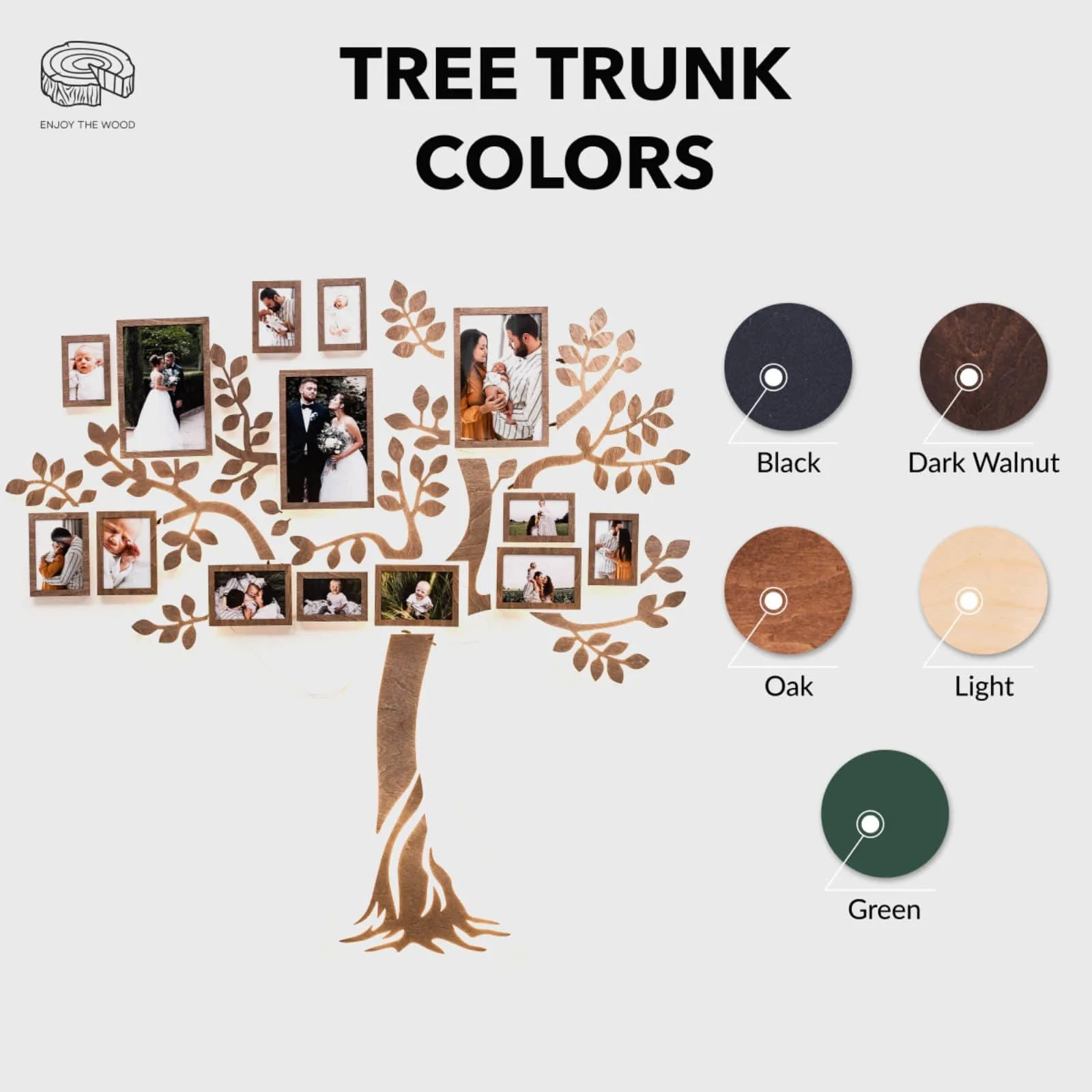 Wooden Led Family Tree - Starlight - Image 17