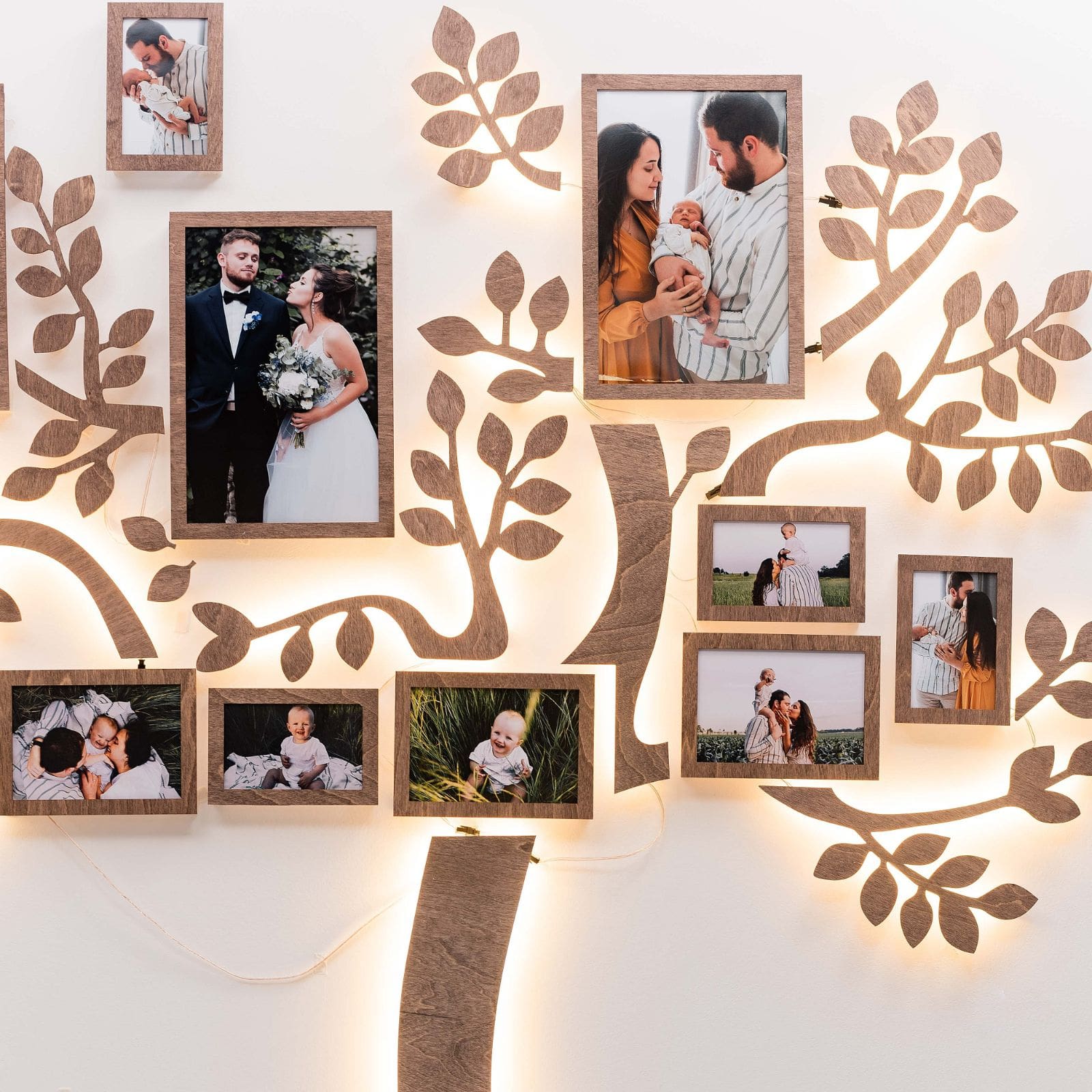 Wooden Led Family Tree - Starlight - Image 6