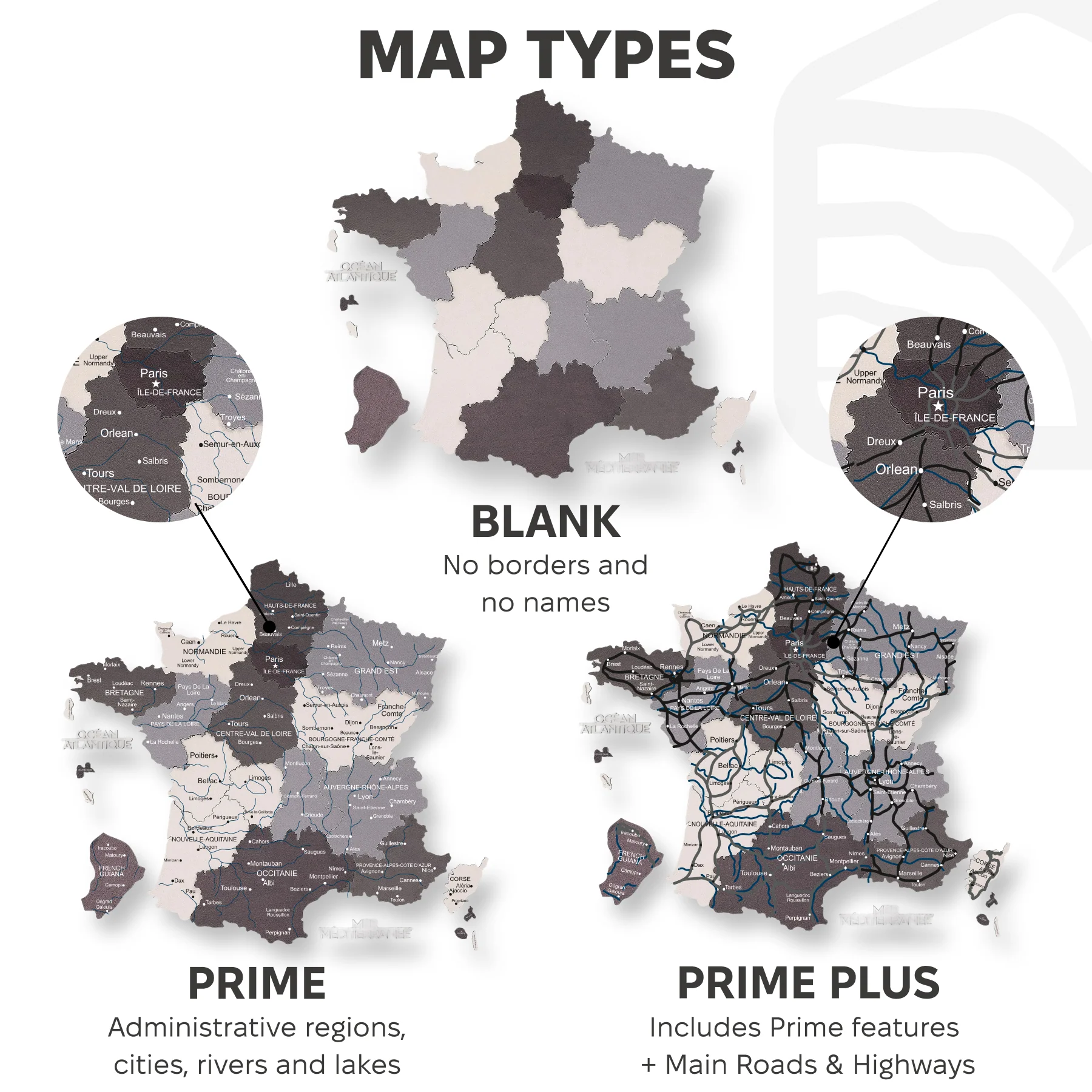 Wooden Map of France - Nordik - Image 13