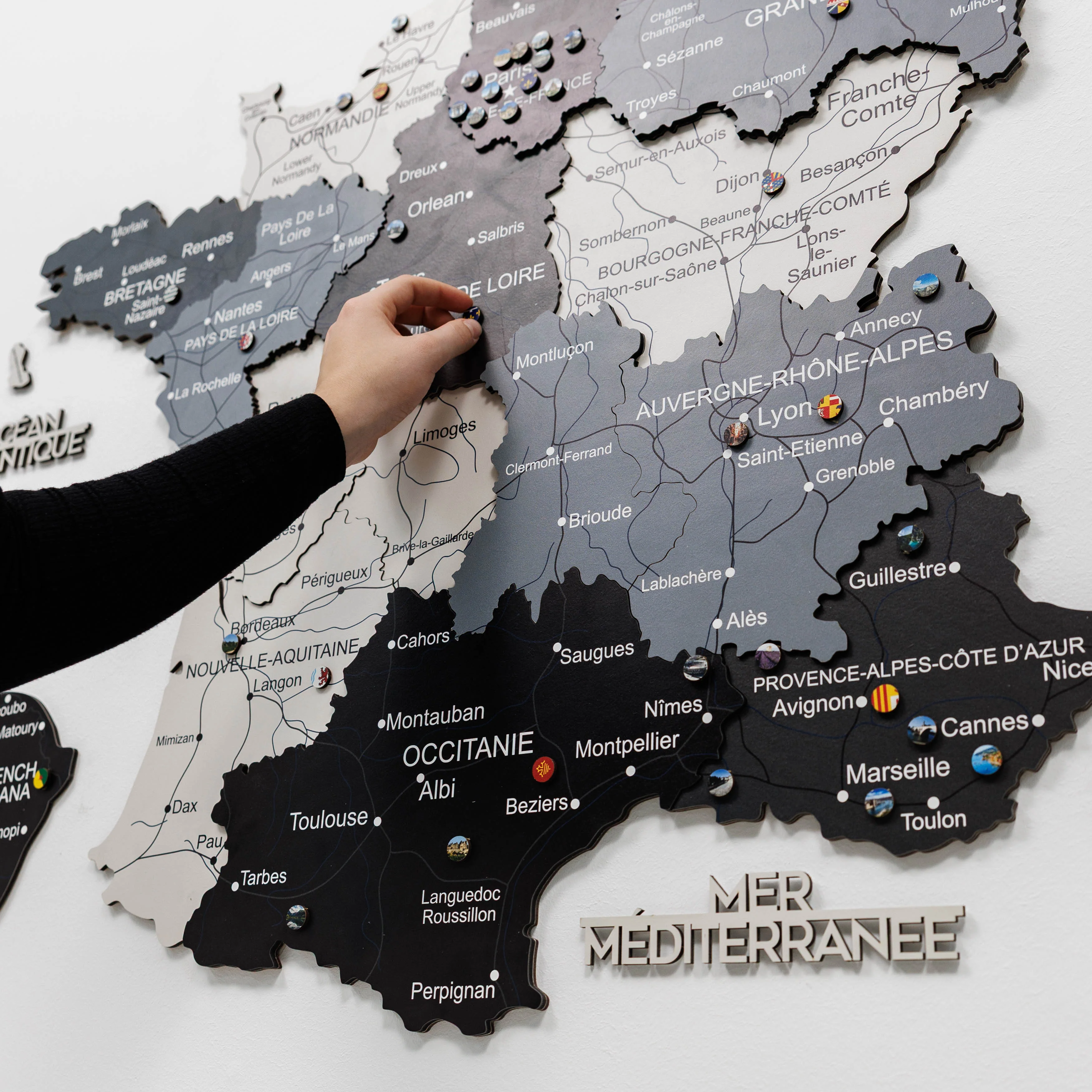 Wooden Map of France - Nordik - Image 3