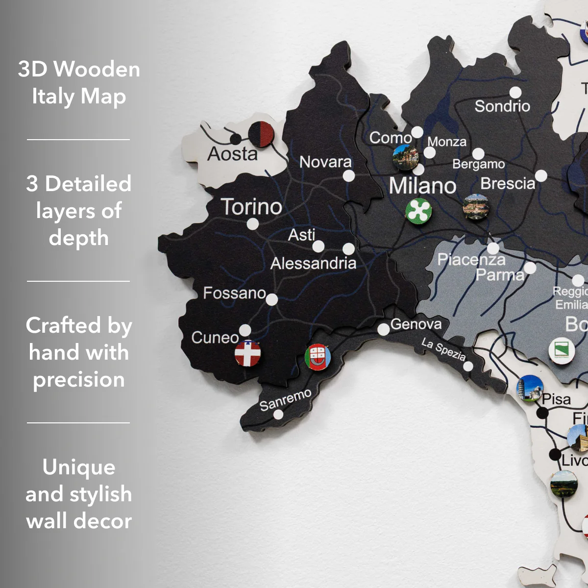 Wooden Map of Italy – Nordik - Image 9