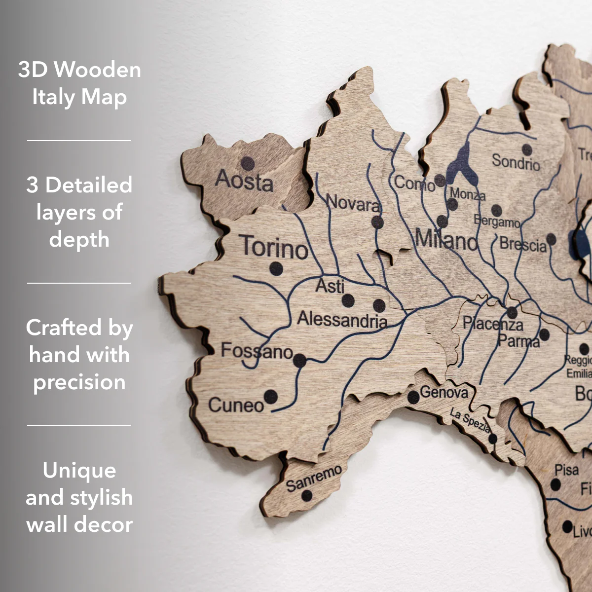Wooden Map of Italy – Terra - Image 10