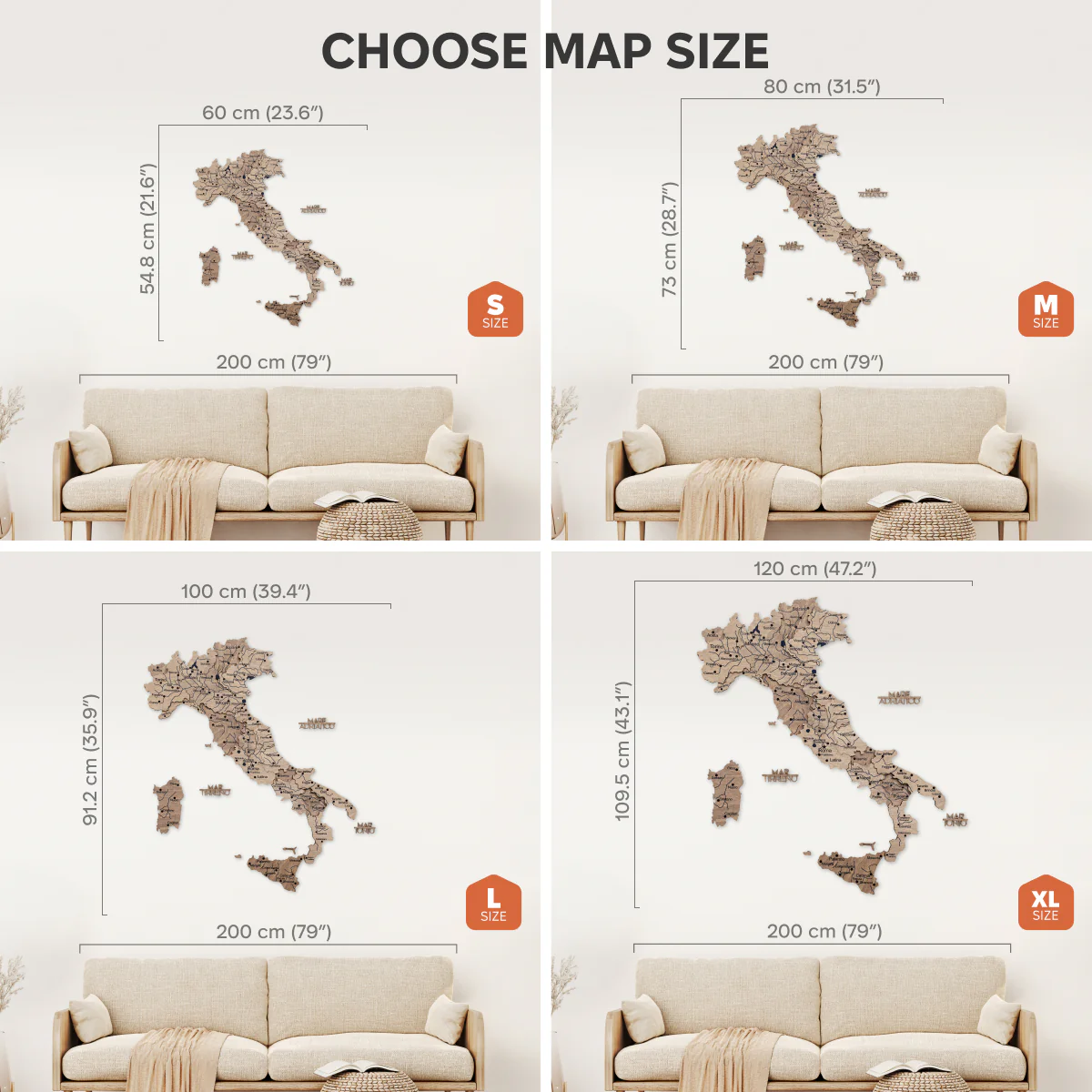 Wooden Map of Italy – Terra - Image 12