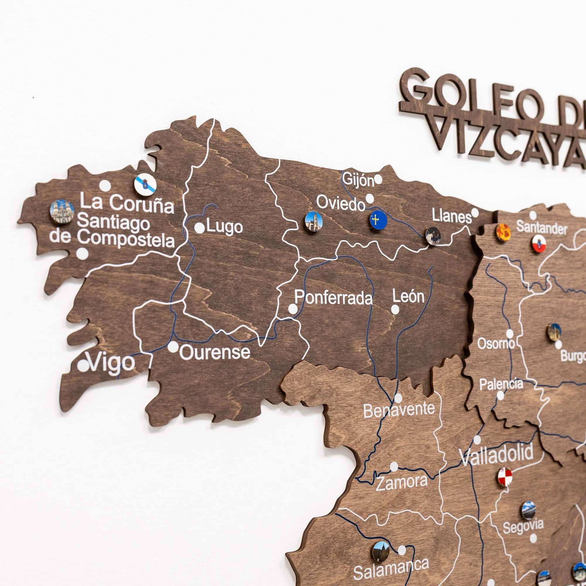 Wooden Map of Spain – Dark Walnut - Image 4