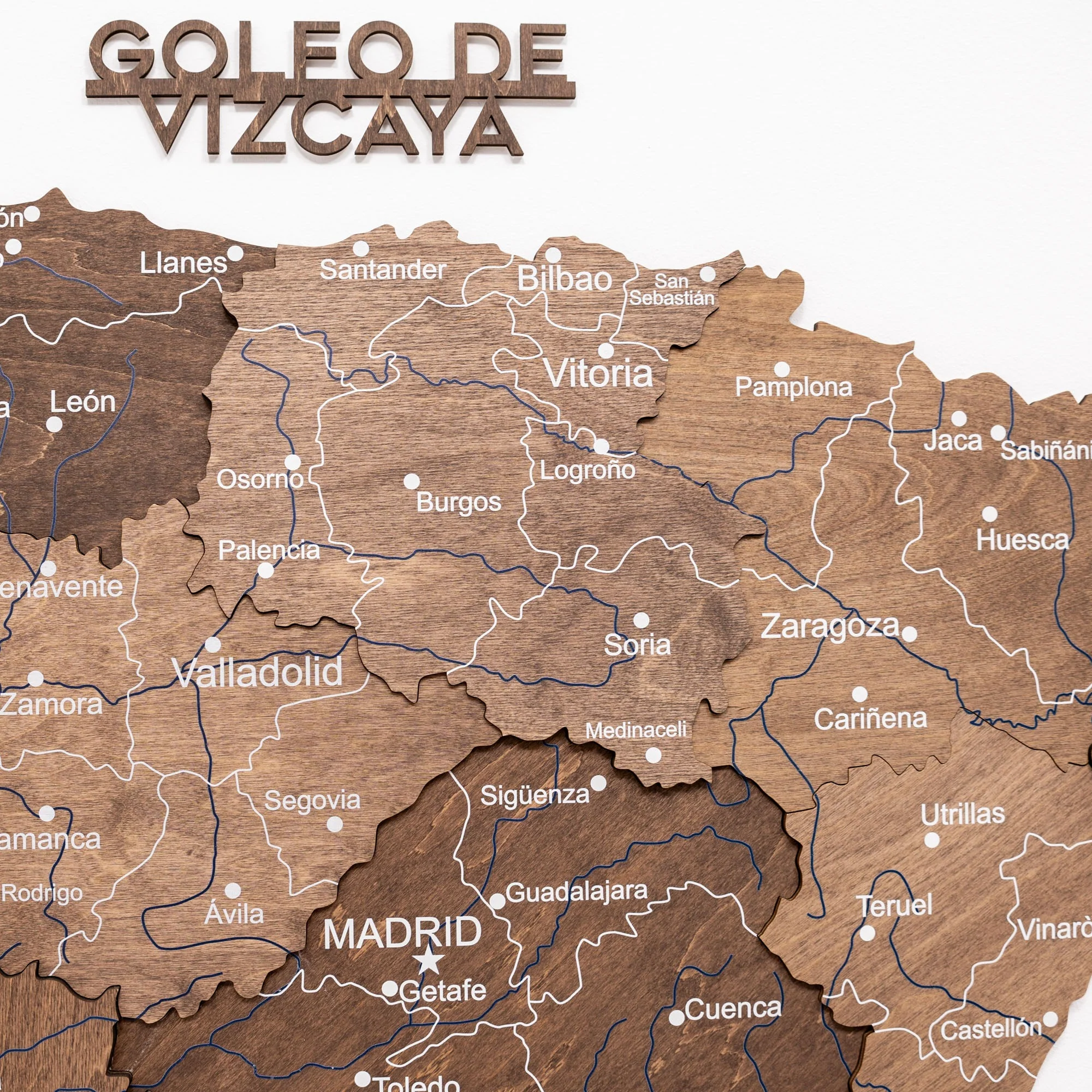 Wooden Map of Spain – Dark Walnut - Image 6