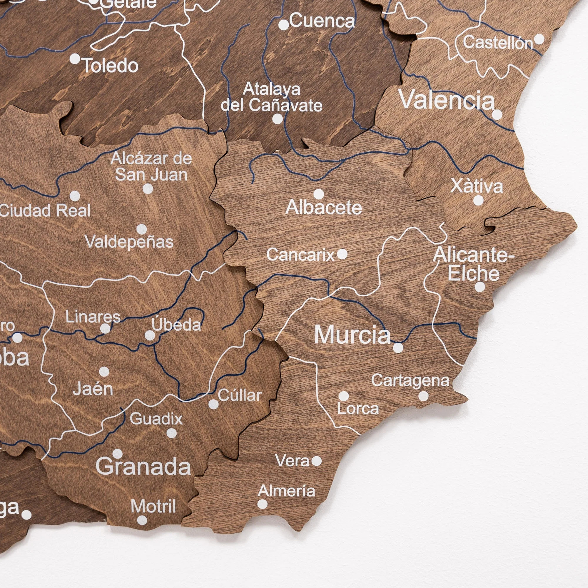 Wooden Map of Spain – Dark Walnut - Image 7