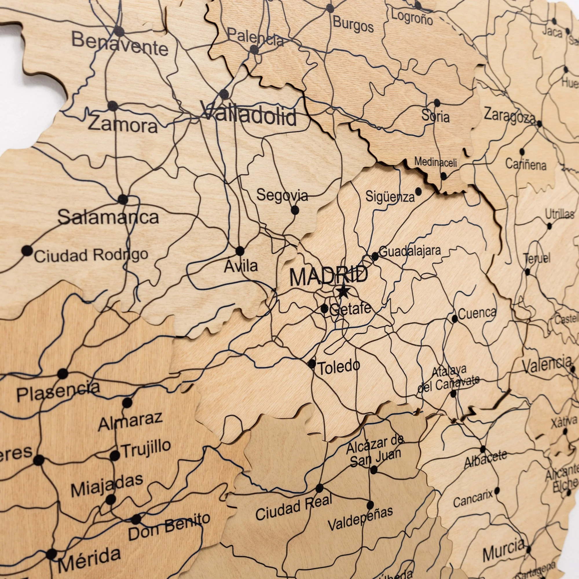 Wooden Map of Spain – Gold - Image 5