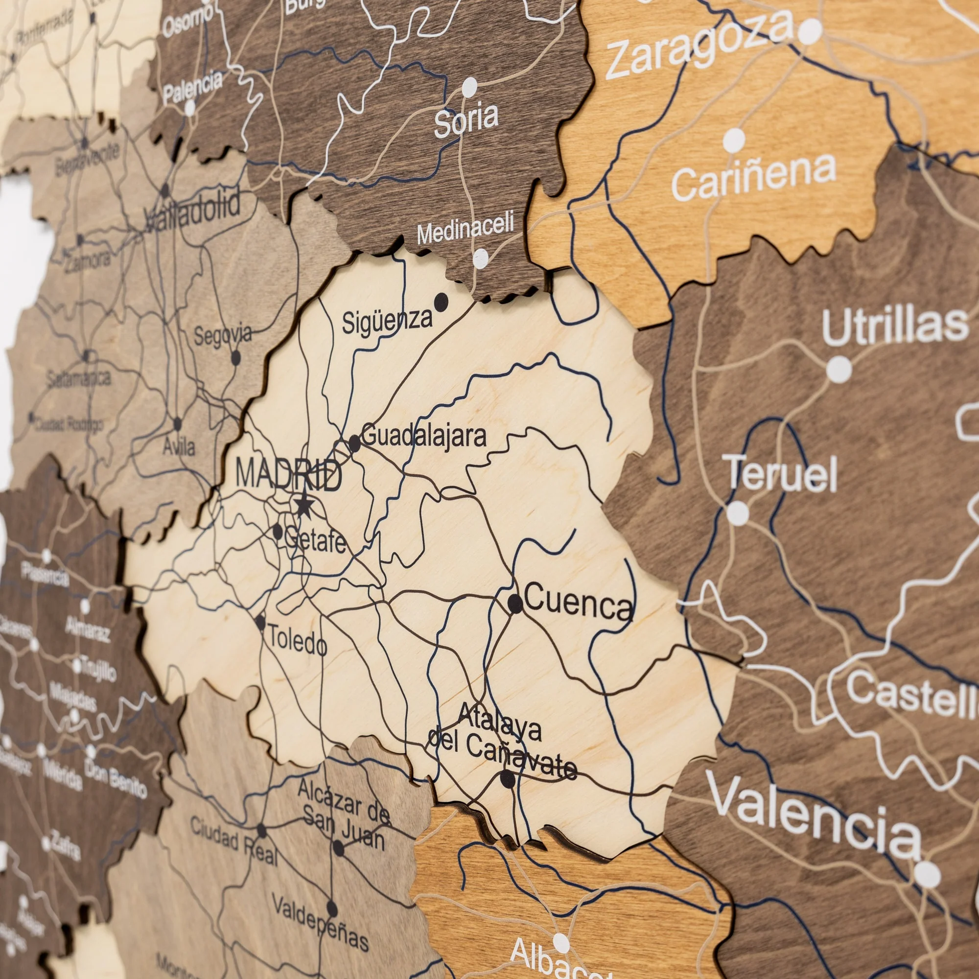 Wooden Map of Spain – Multicolor - Image 11