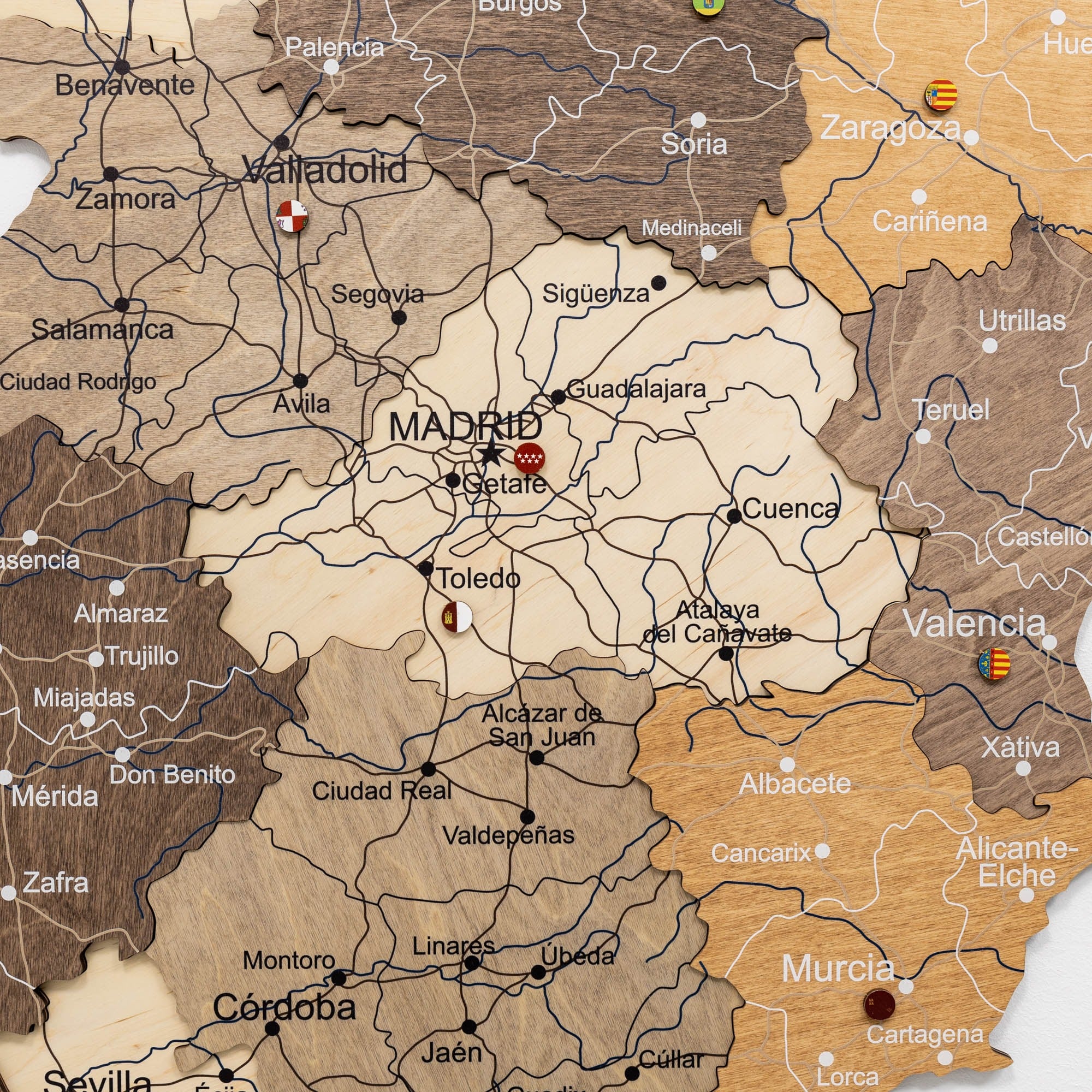 Wooden Map of Spain – Multicolor - Image 12