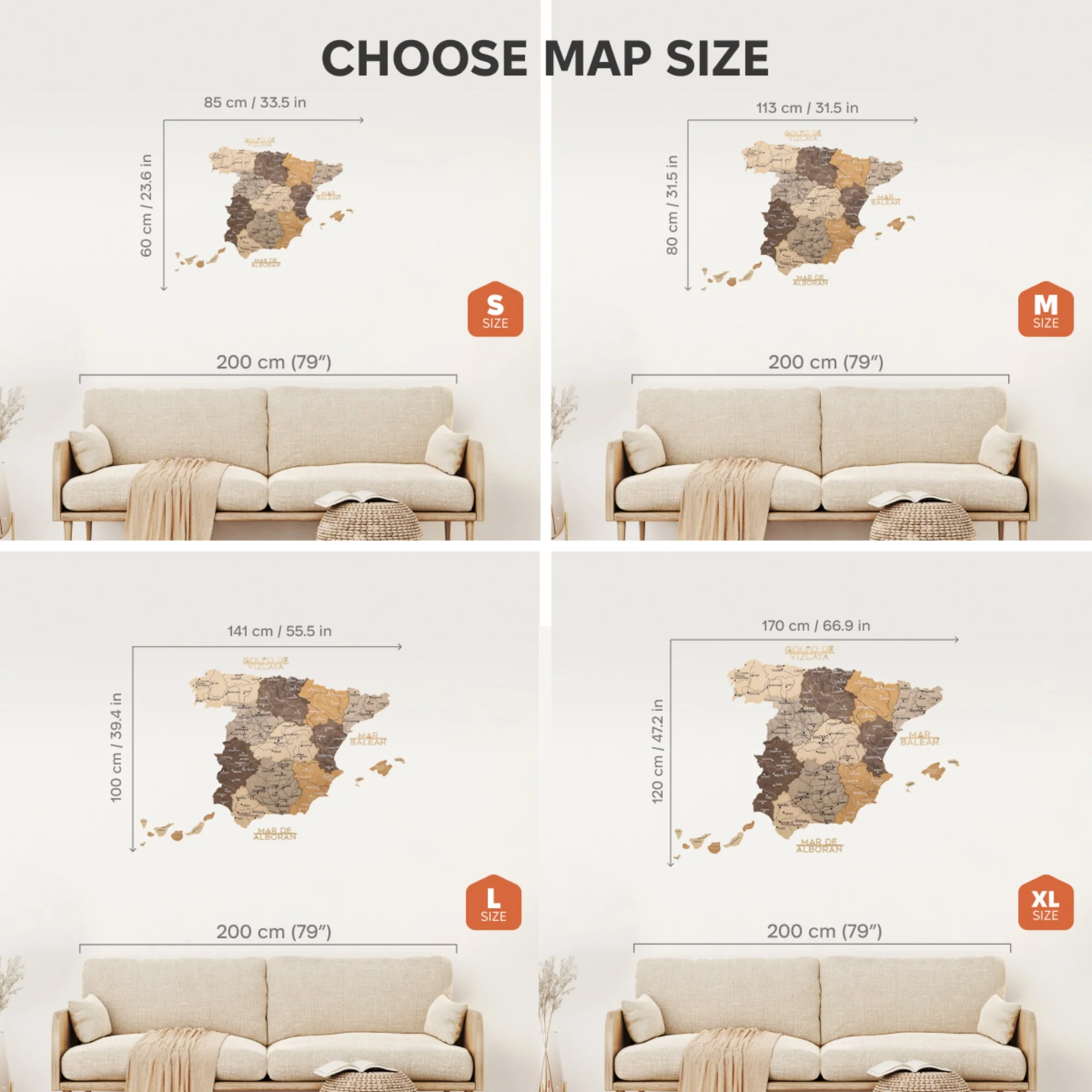 Wooden Map of Spain – Multicolor - Image 18