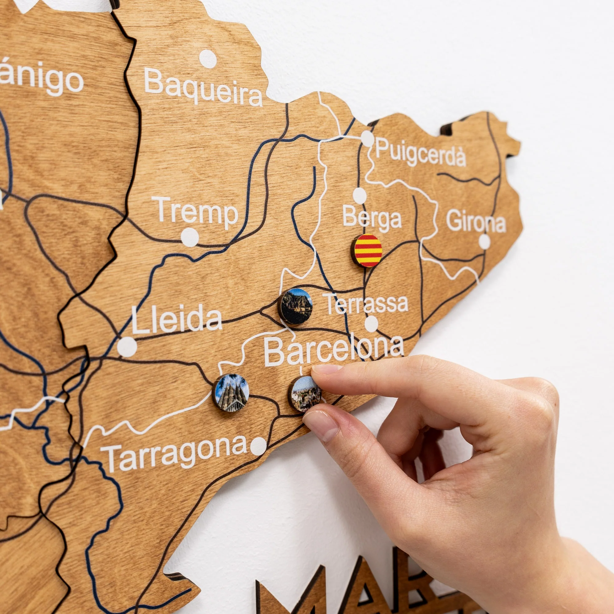 Wooden Map of Spain – Oak - Image 12