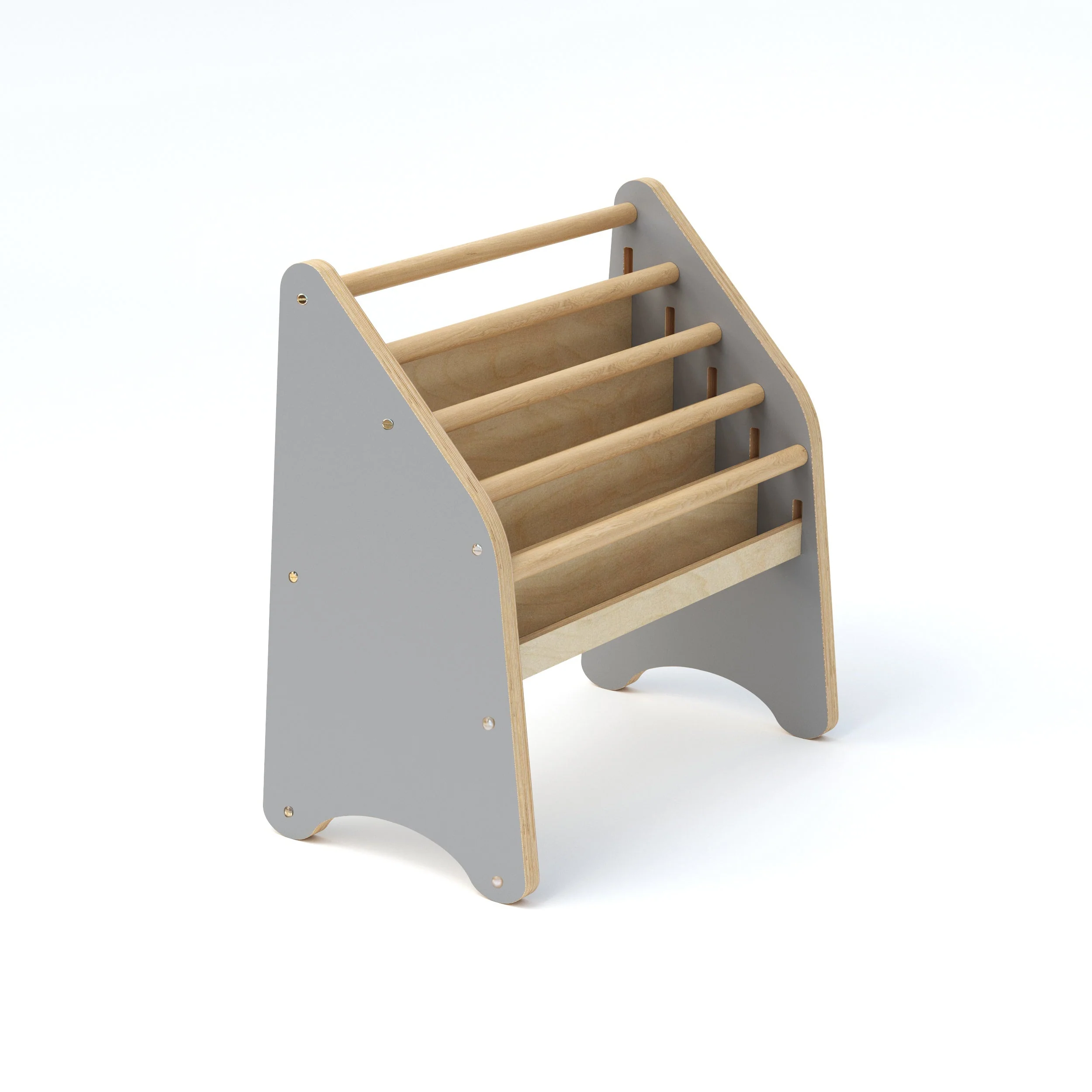 Wooden Montessori Bookshelf Pink - Image 6