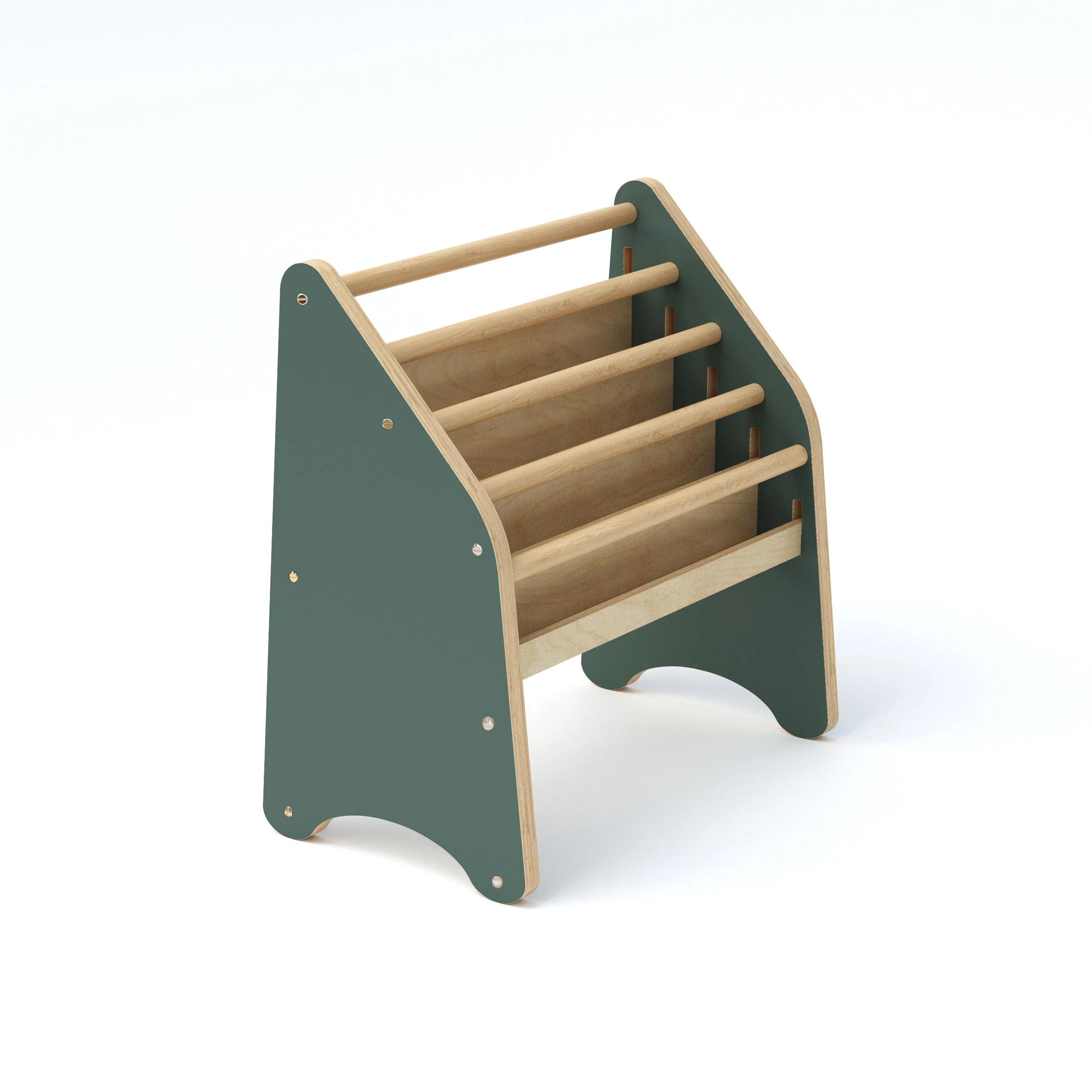 Wooden Montessori Bookshelf White - Image 7